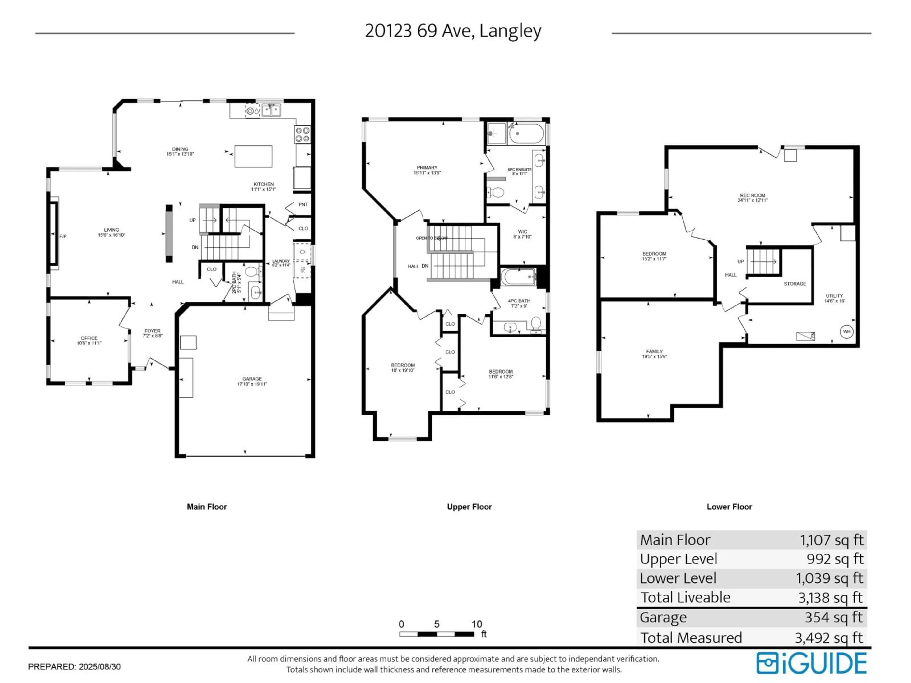 Floor plan for 20123 69, Langley British Columbia V2Y2Z8