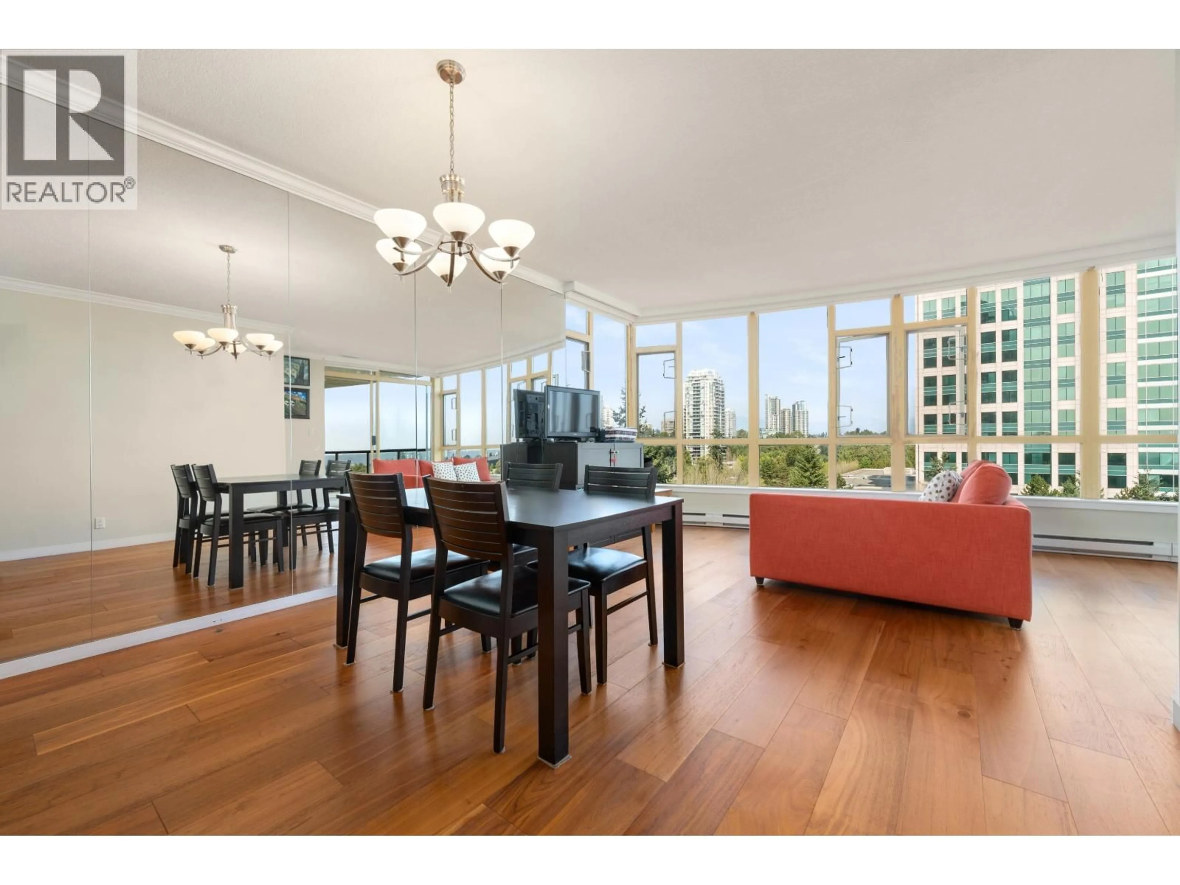 Dining room, wood/laminate floor for 905 - 6888 STATION HILL DRIVE, Burnaby British Columbia V3N4X5