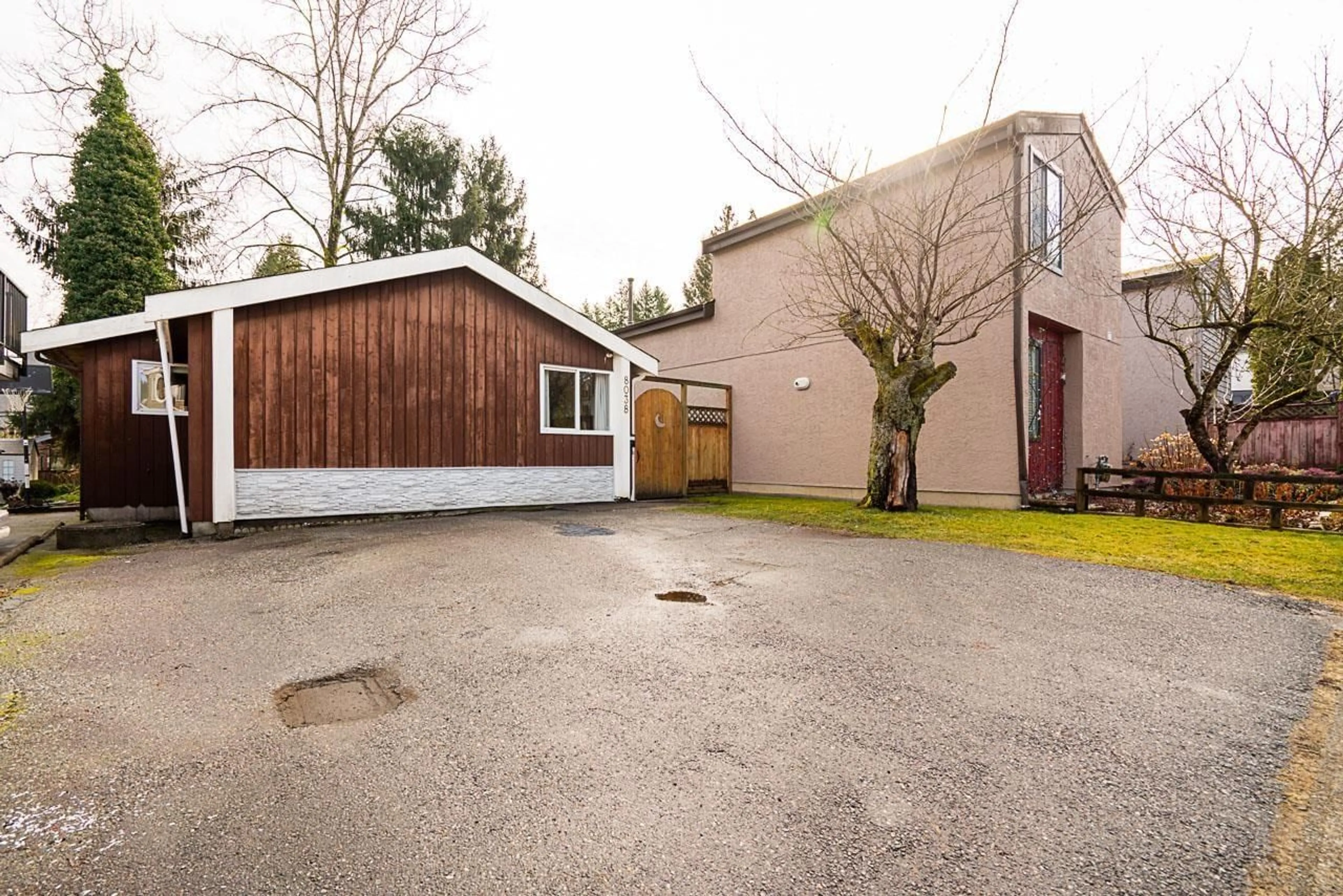 A pic from outside/outdoor area/front of a property/back of a property/a pic from drone, street for 8038 139B STREET, Surrey British Columbia V3W6R3