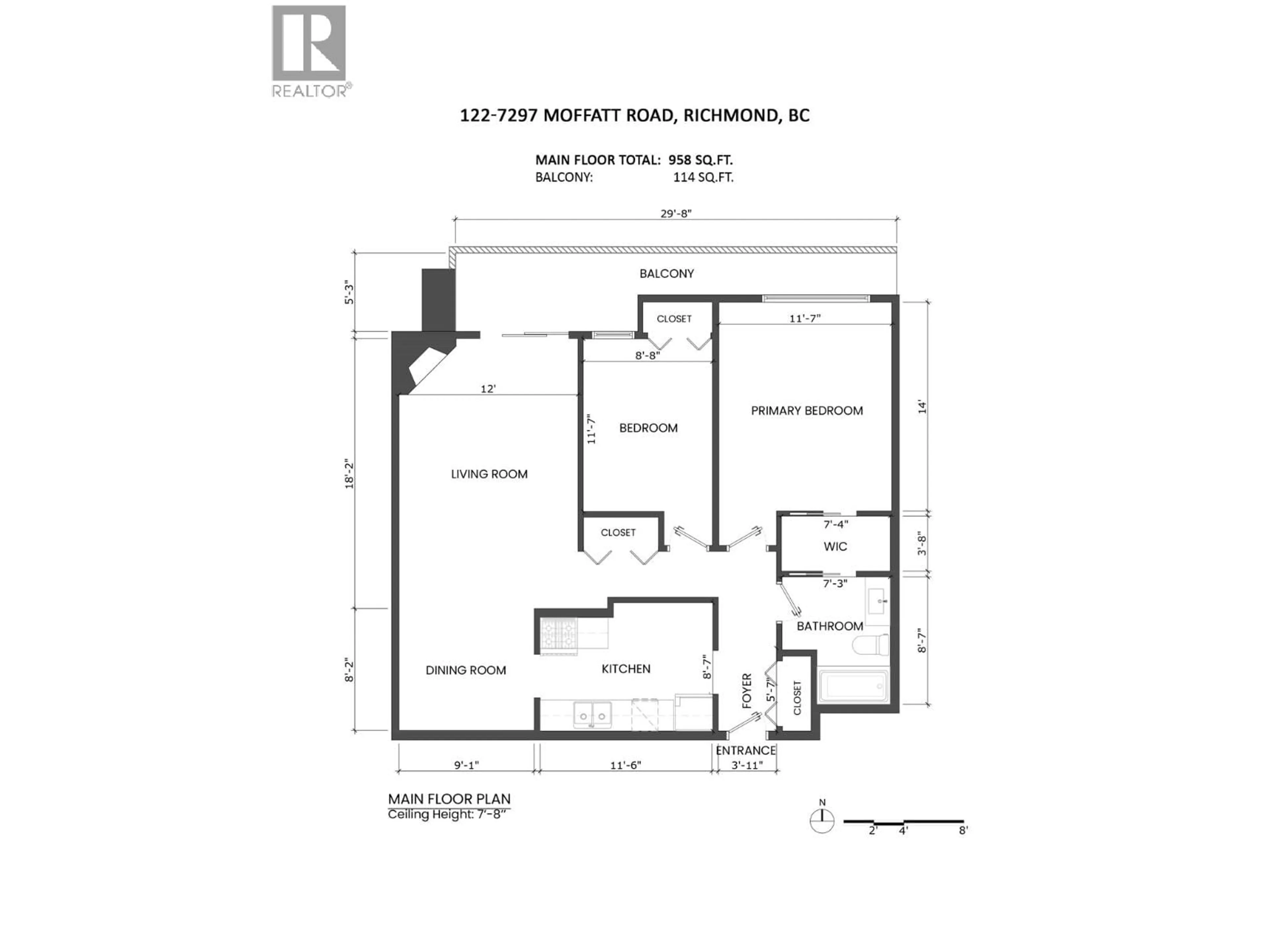 Floor plan for 122 - 7297 MOFFATT ROAD, Richmond British Columbia V6Y3E6