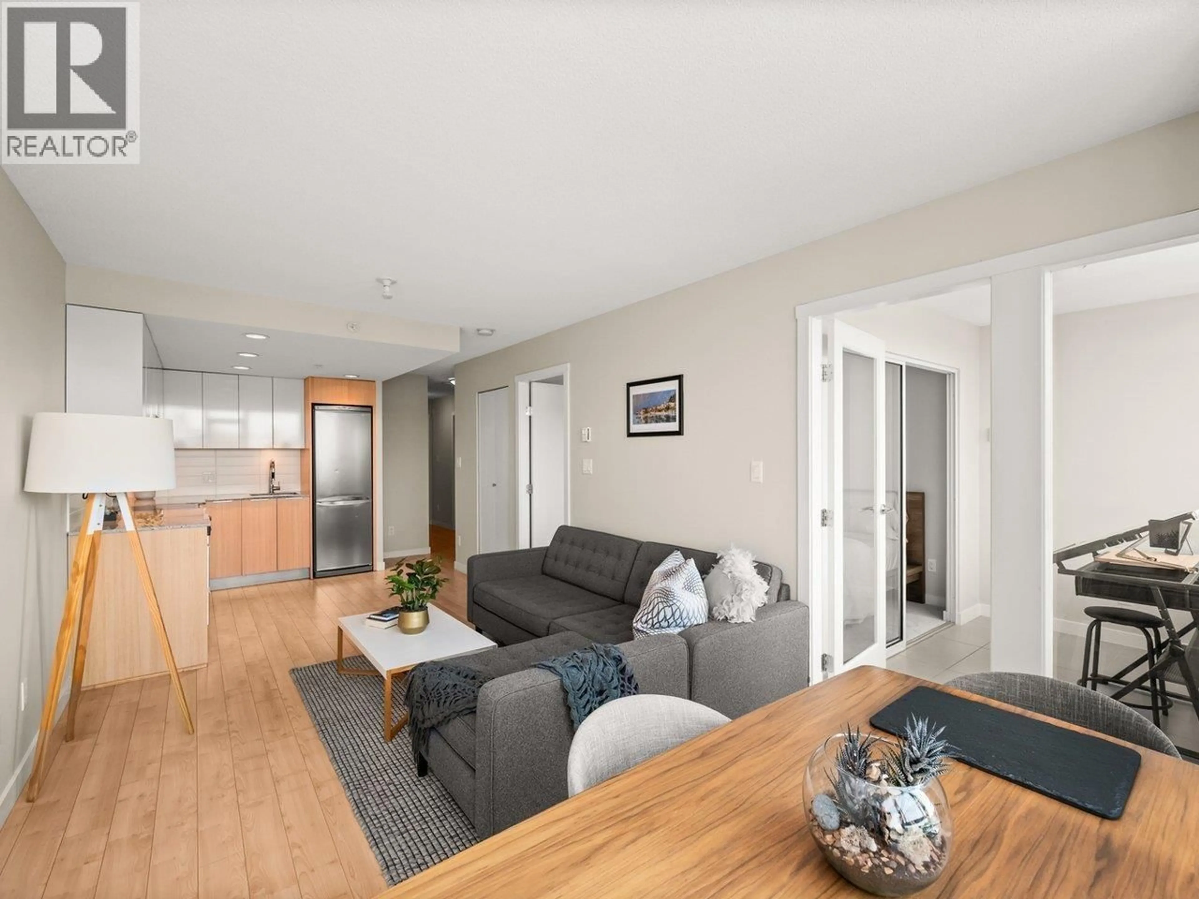 Living room with furniture, wood/laminate floor for 714 - 445 2ND AVENUE, Vancouver British Columbia V5Y0E8