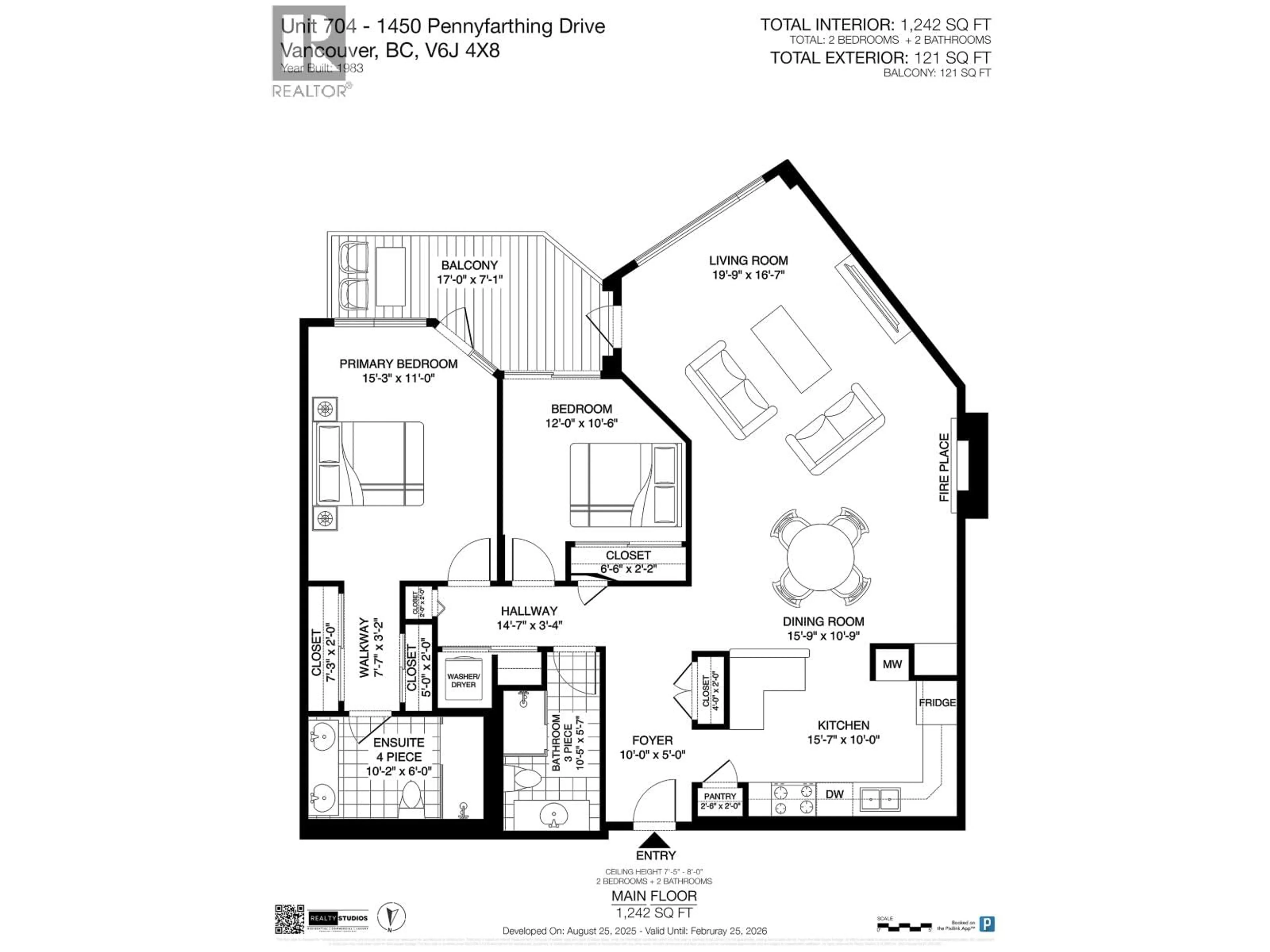 Floor plan for 704 - 1450 PENNYFARTHING DRIVE, Vancouver British Columbia V6J4X8