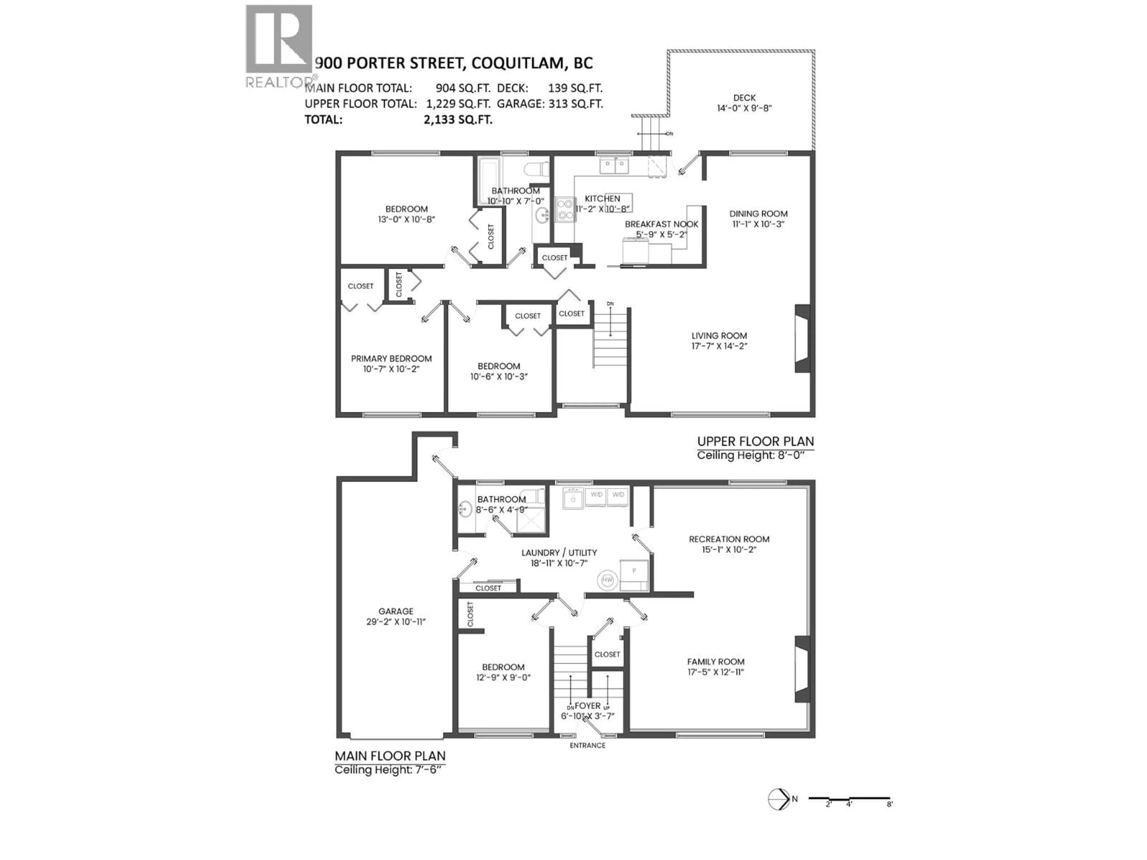 Floor plan for 900 PORTER STREET, Coquitlam British Columbia V3J5C2