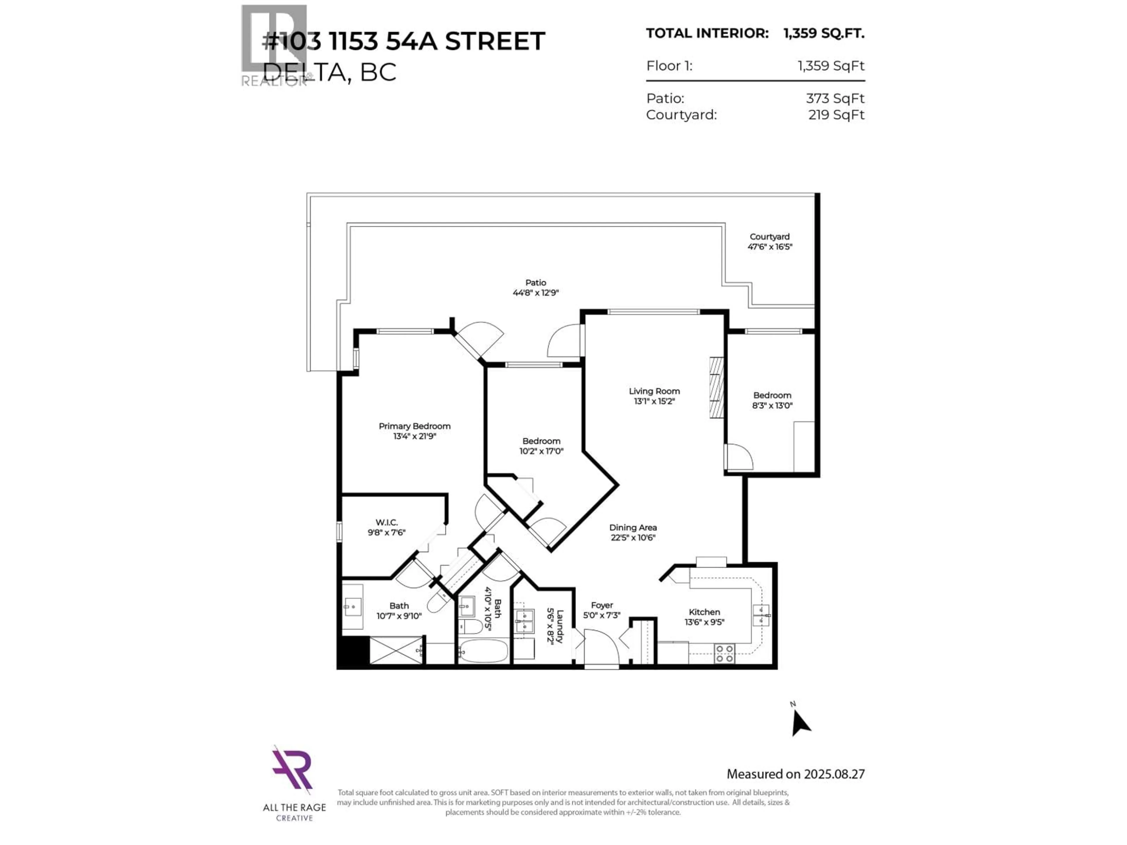Floor plan for 103 - 1153 54A STREET, Delta British Columbia V4M4E4