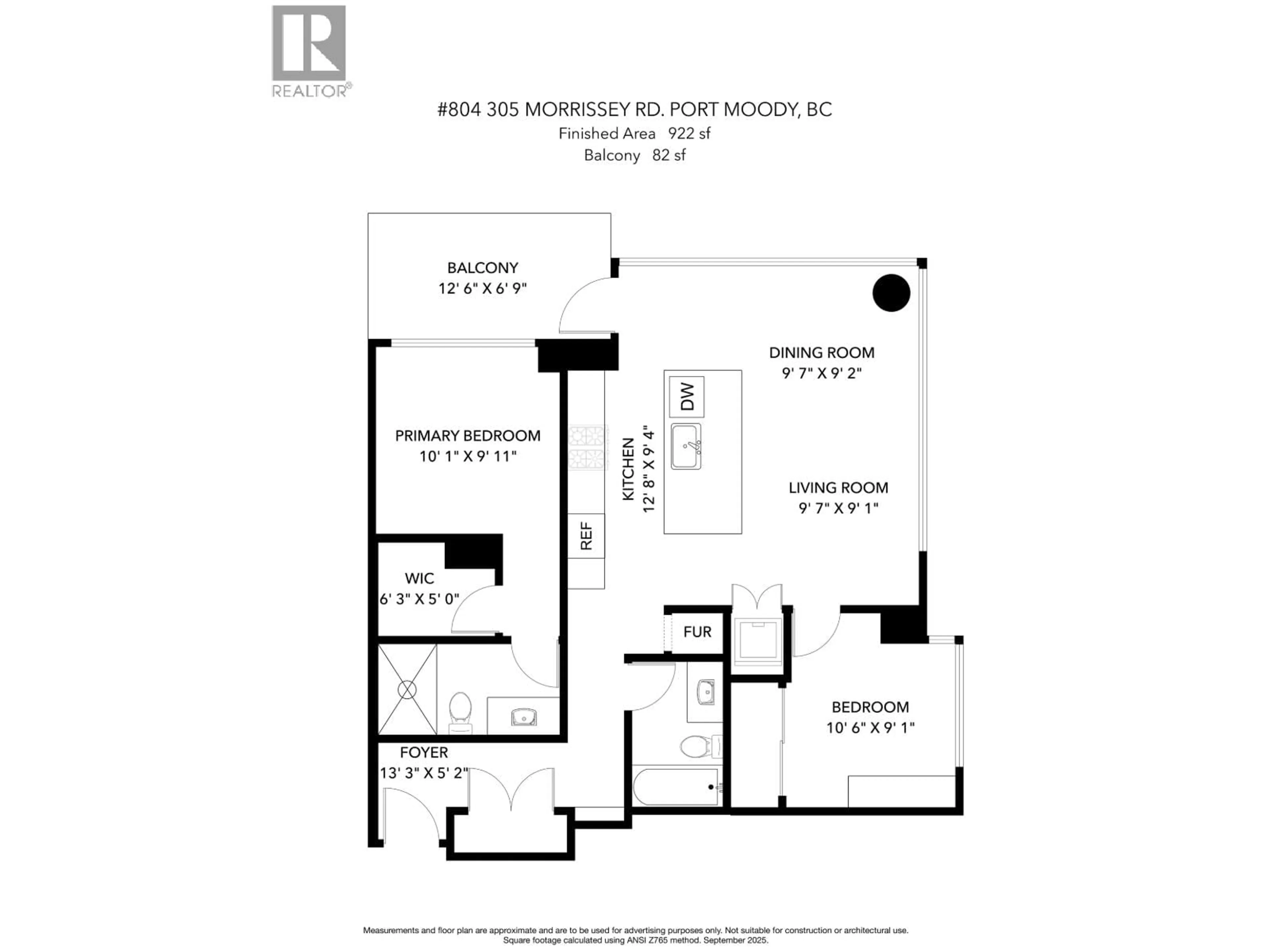 Floor plan for 804 - 305 MORRISSEY ROAD, Port Moody British Columbia V3H0M3