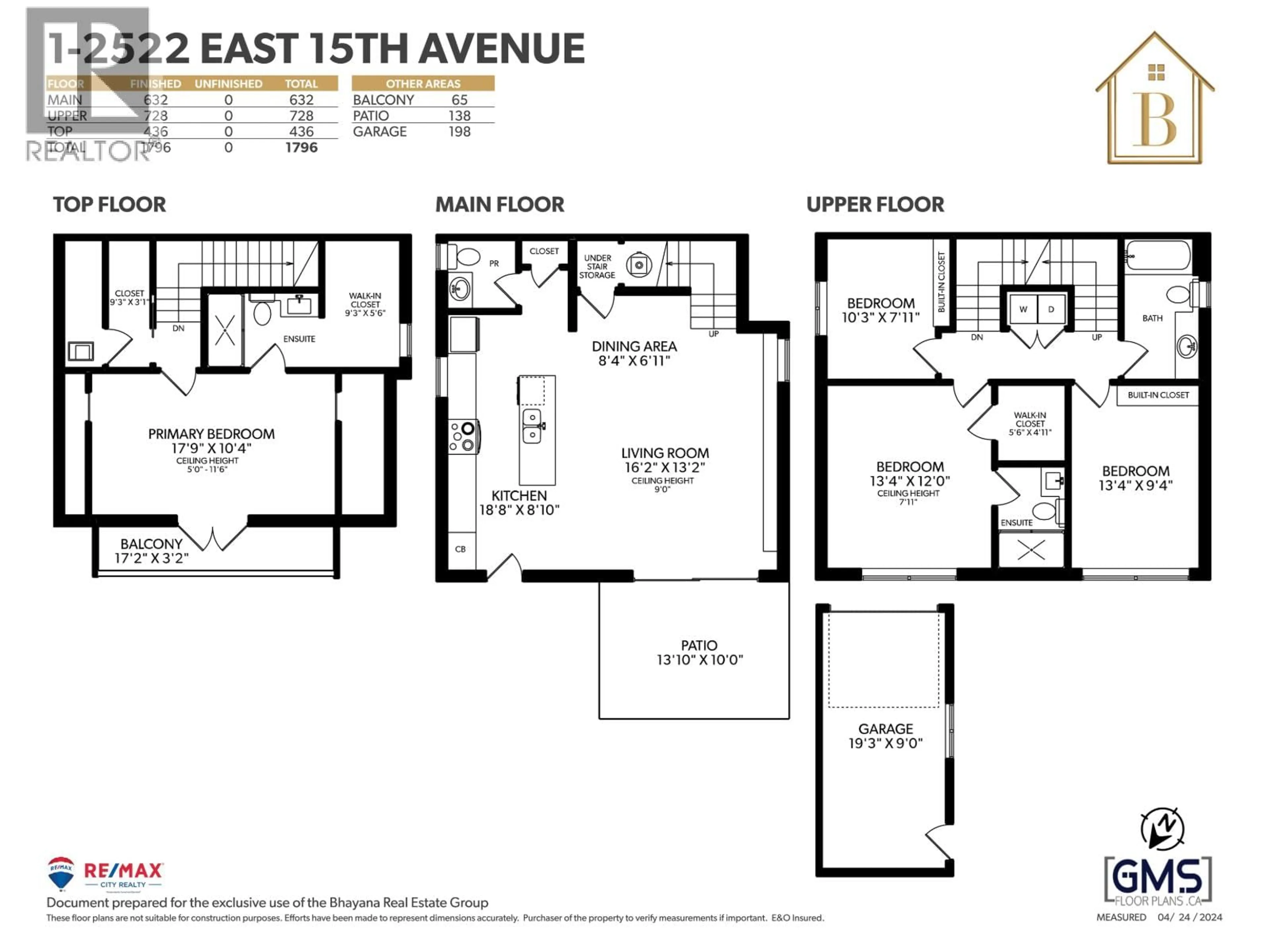 Floor plan for #1 - 2522 15TH AVENUE, Vancouver British Columbia V5M2K1