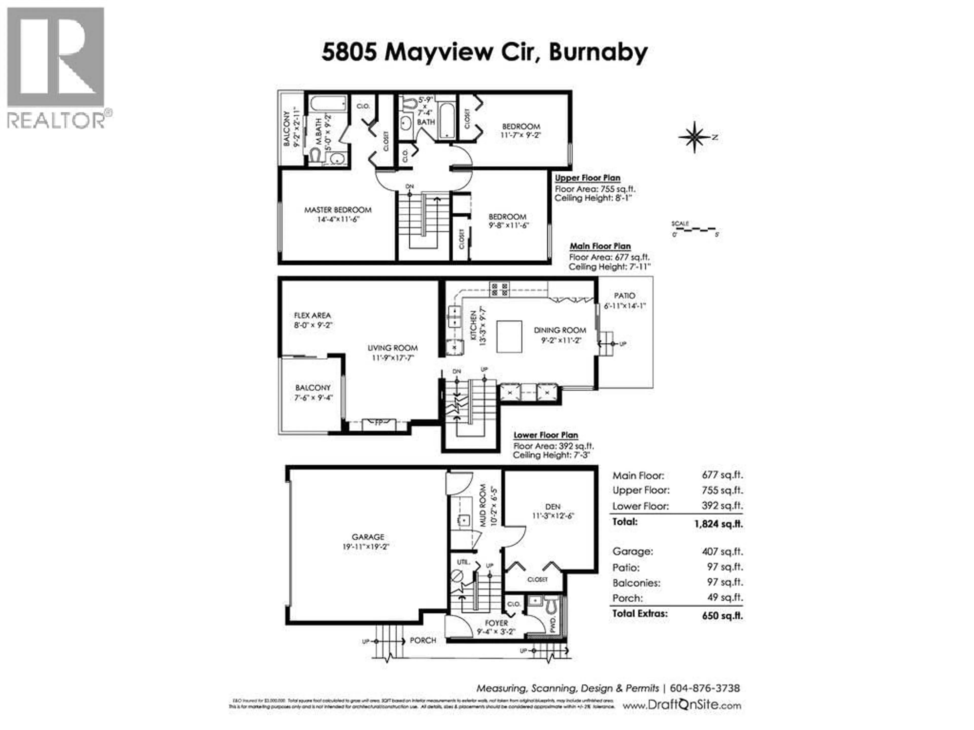 Floor plan for 5805 MAYVIEW CIRCLE, Burnaby British Columbia V5E4B7