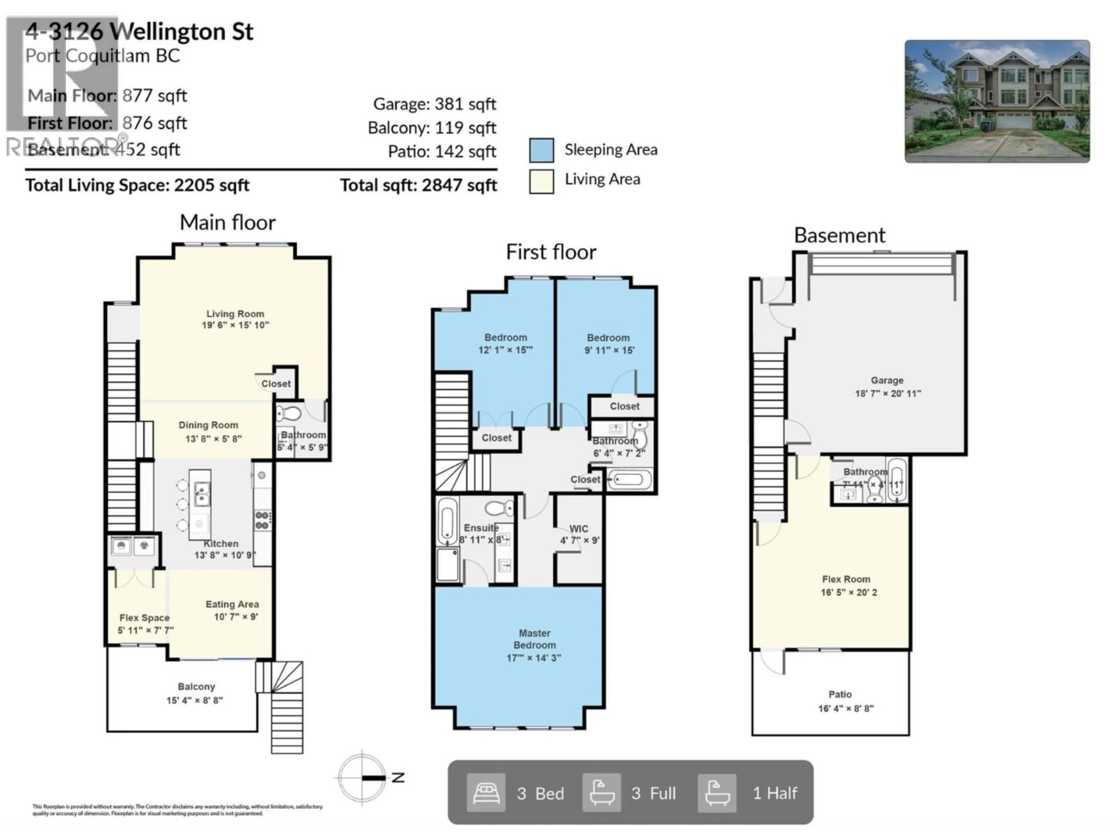 Floor plan for 4 - 3126 WELLINGTON STREET, Port Coquitlam British Columbia V3B3X4