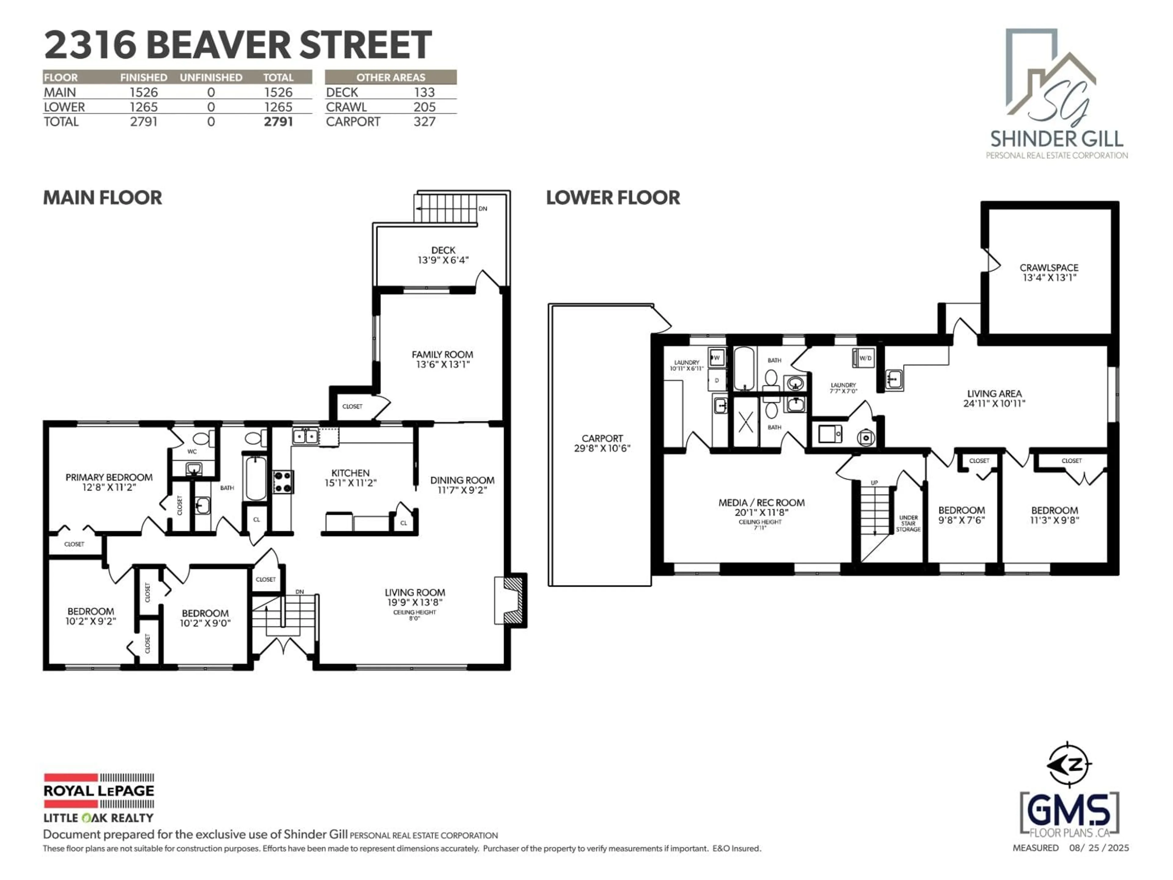 Floor plan for 2316 BEAVER, Abbotsford British Columbia V2T3E1