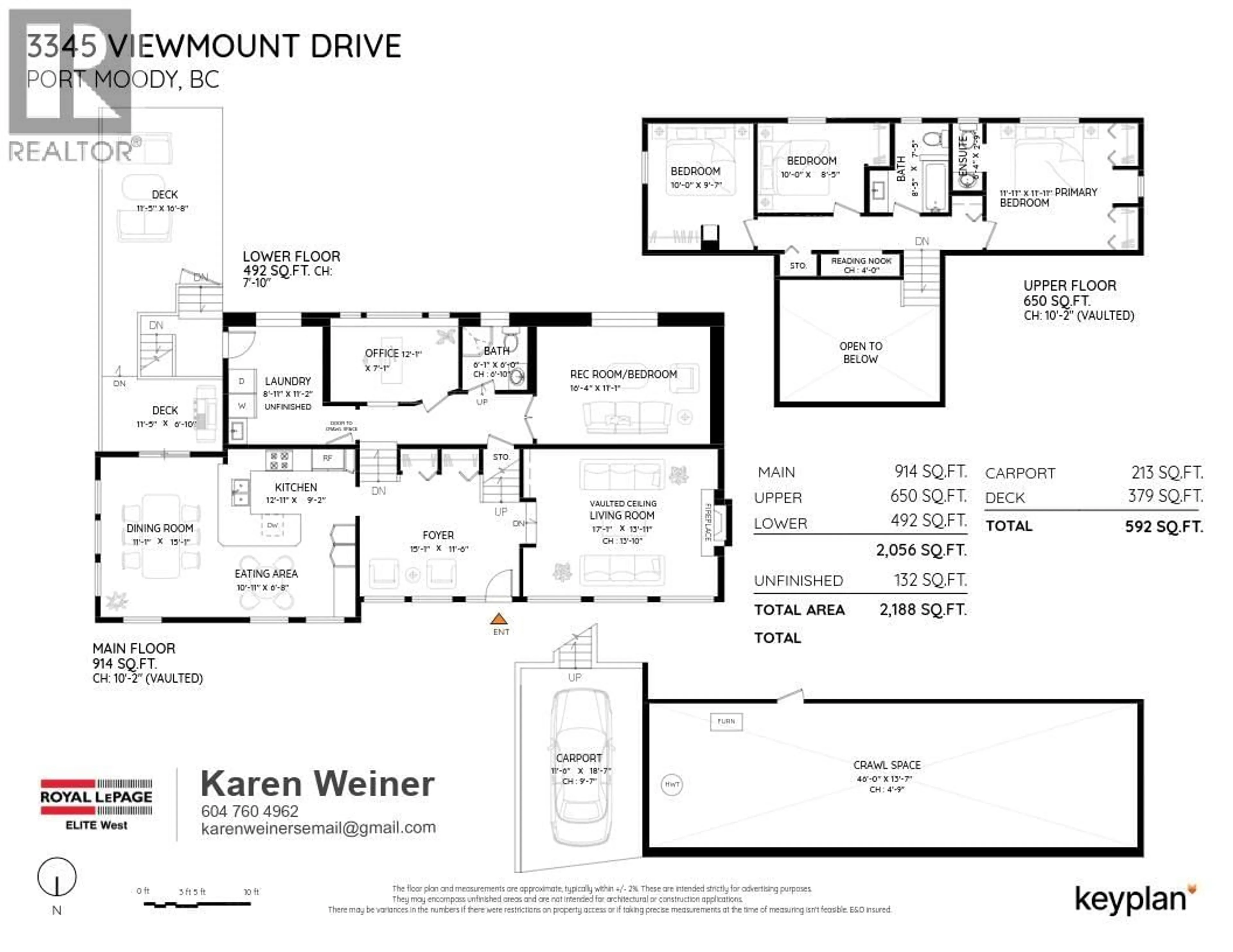 Floor plan for 3345 VIEWMOUNT DRIVE, Port Moody British Columbia V3H2L8