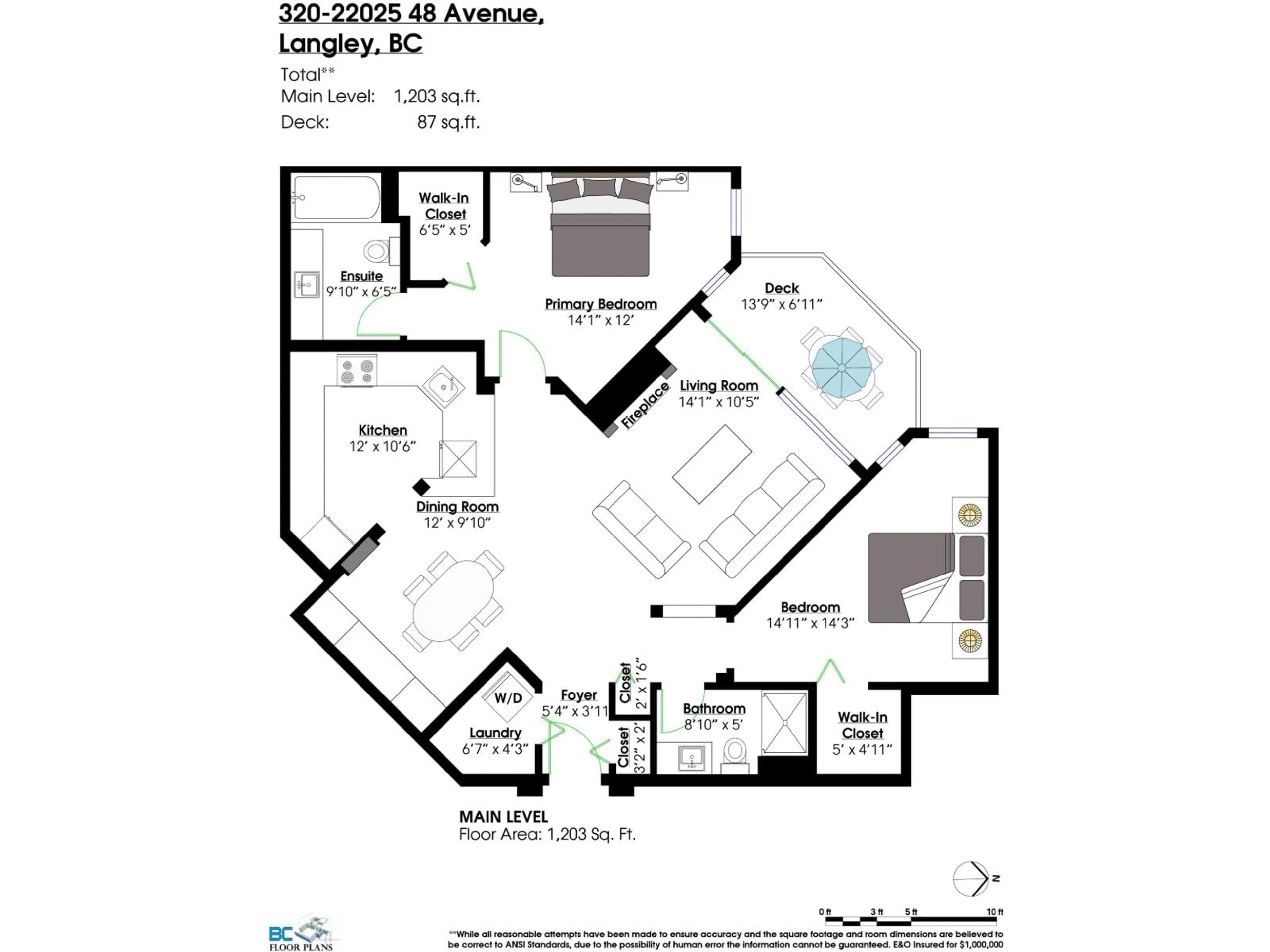 Floor plan for 320 - 22025 48, Langley British Columbia V3A8L2
