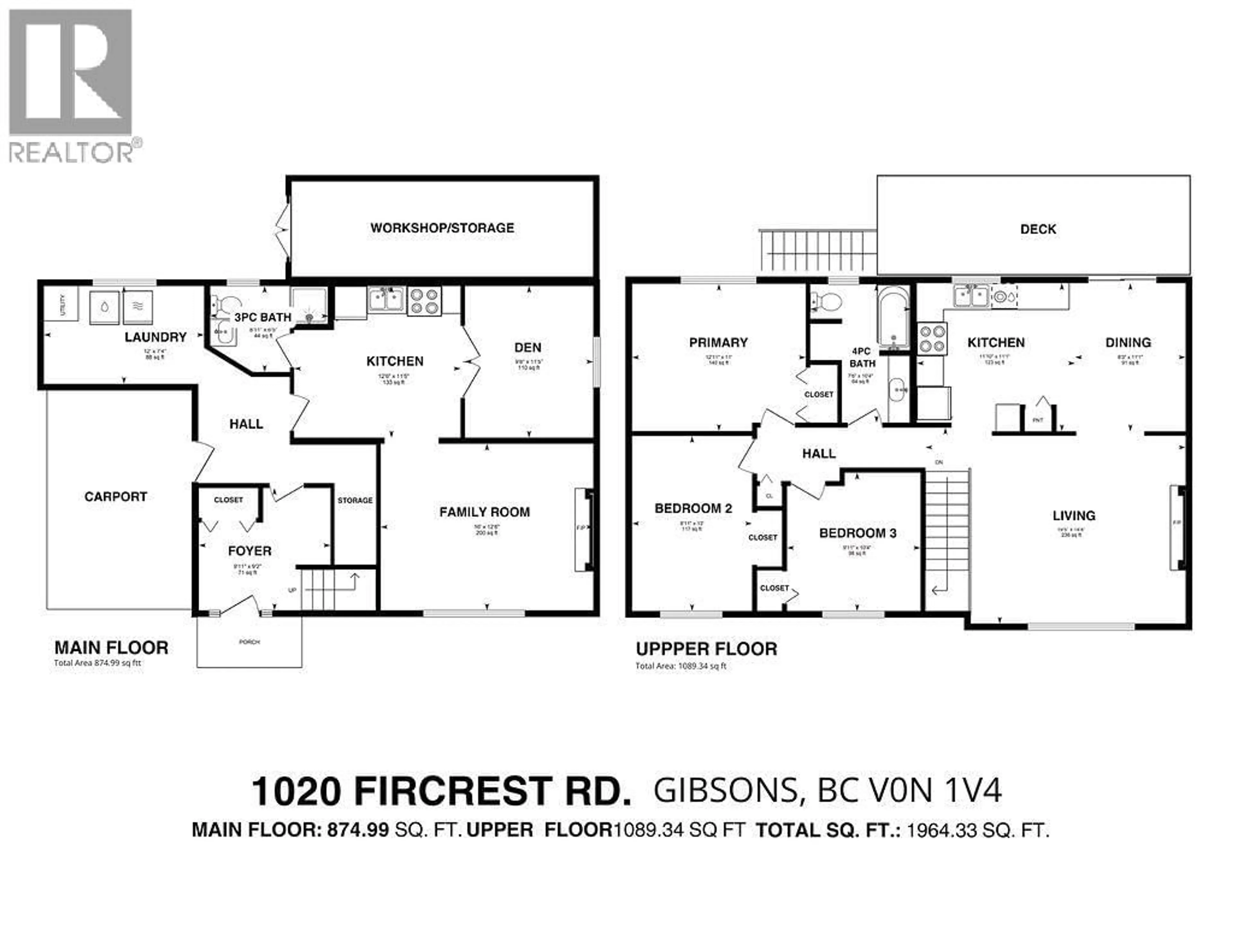 Floor plan for 1020 FIRCREST ROAD, Gibsons British Columbia V0N1V4