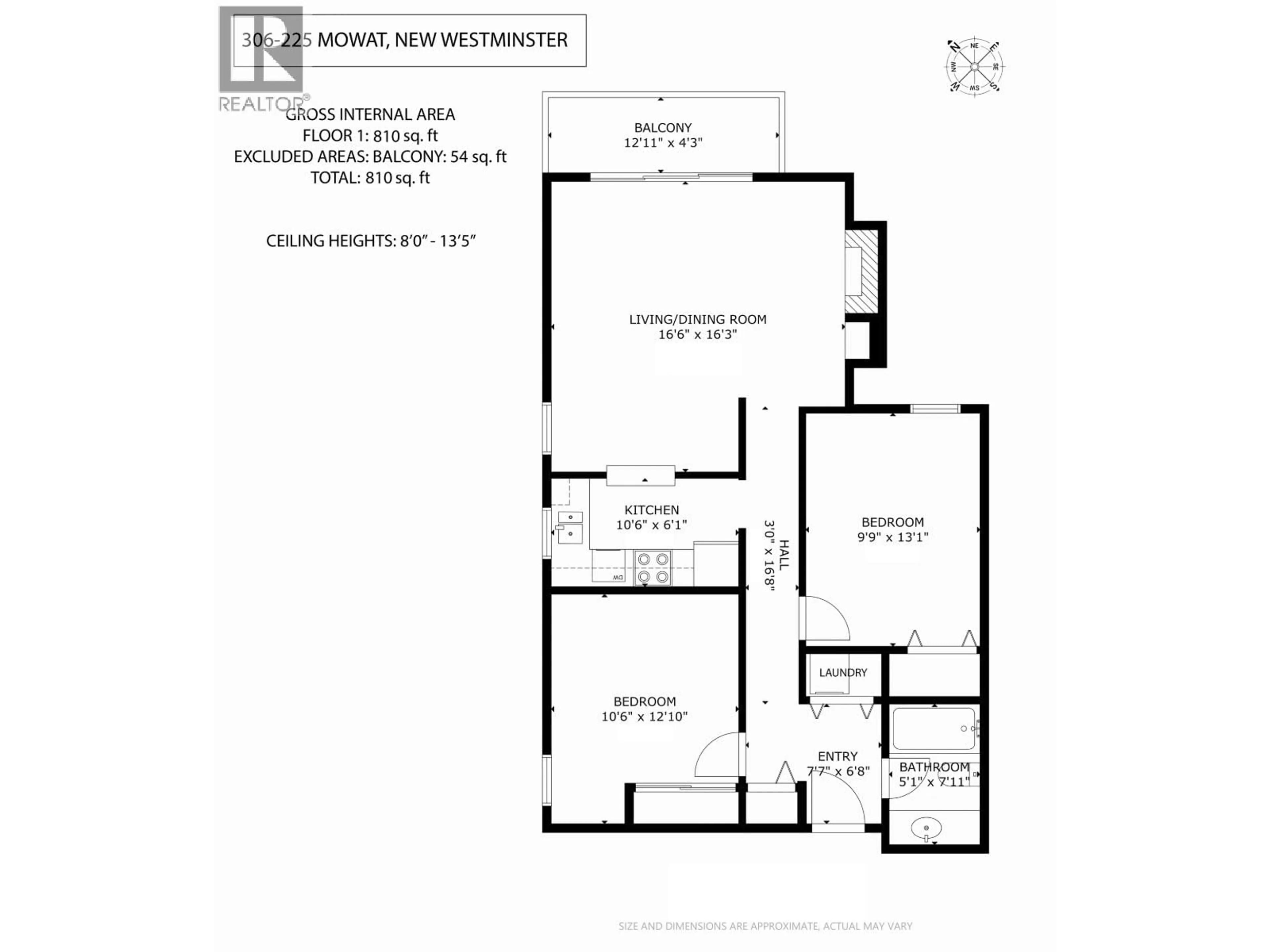 Floor plan for 306 - 225 MOWAT STREET, New Westminster British Columbia V3M4B1
