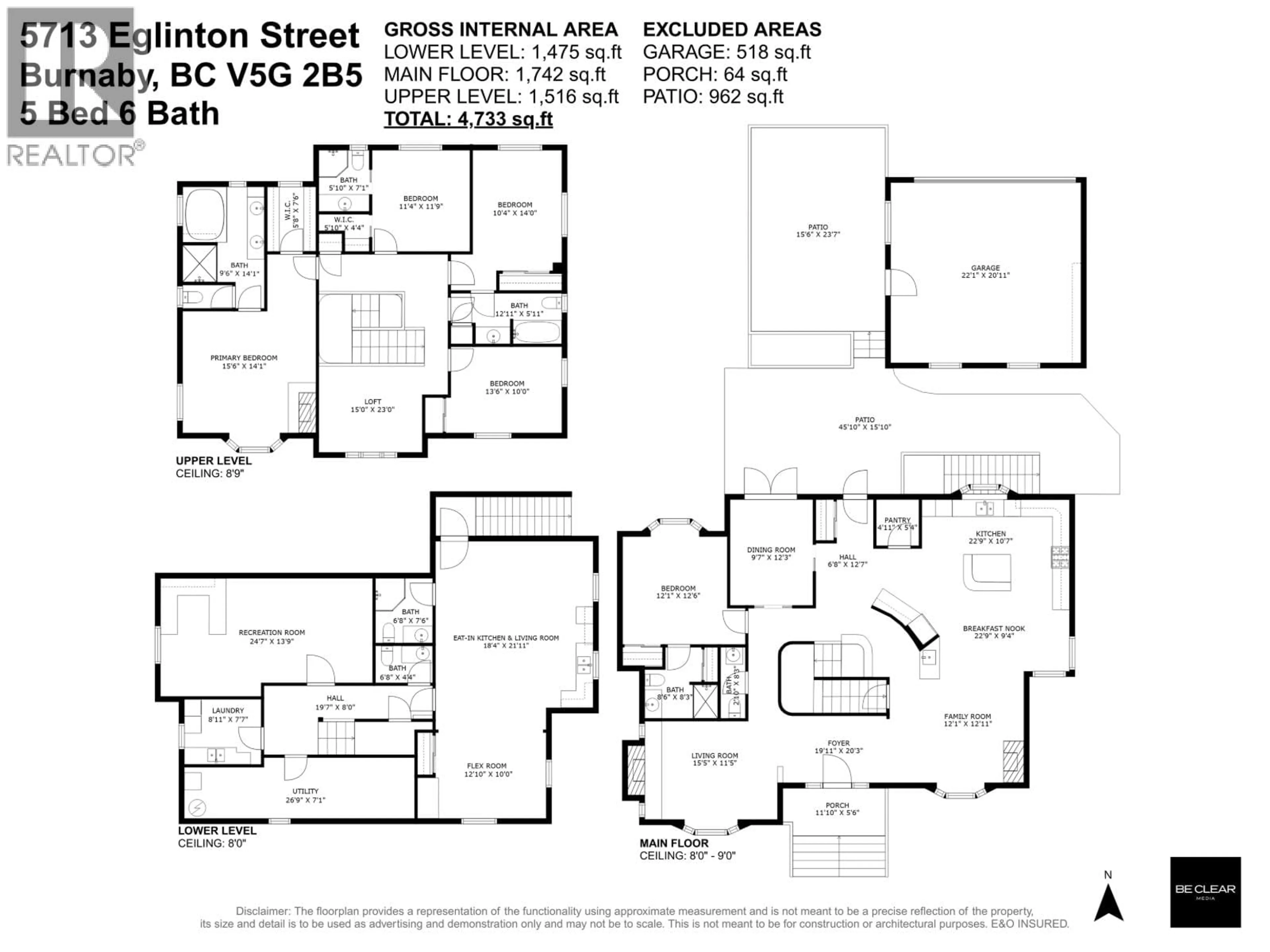 Floor plan for 5713 EGLINTON STREET, Burnaby British Columbia V5G2B5