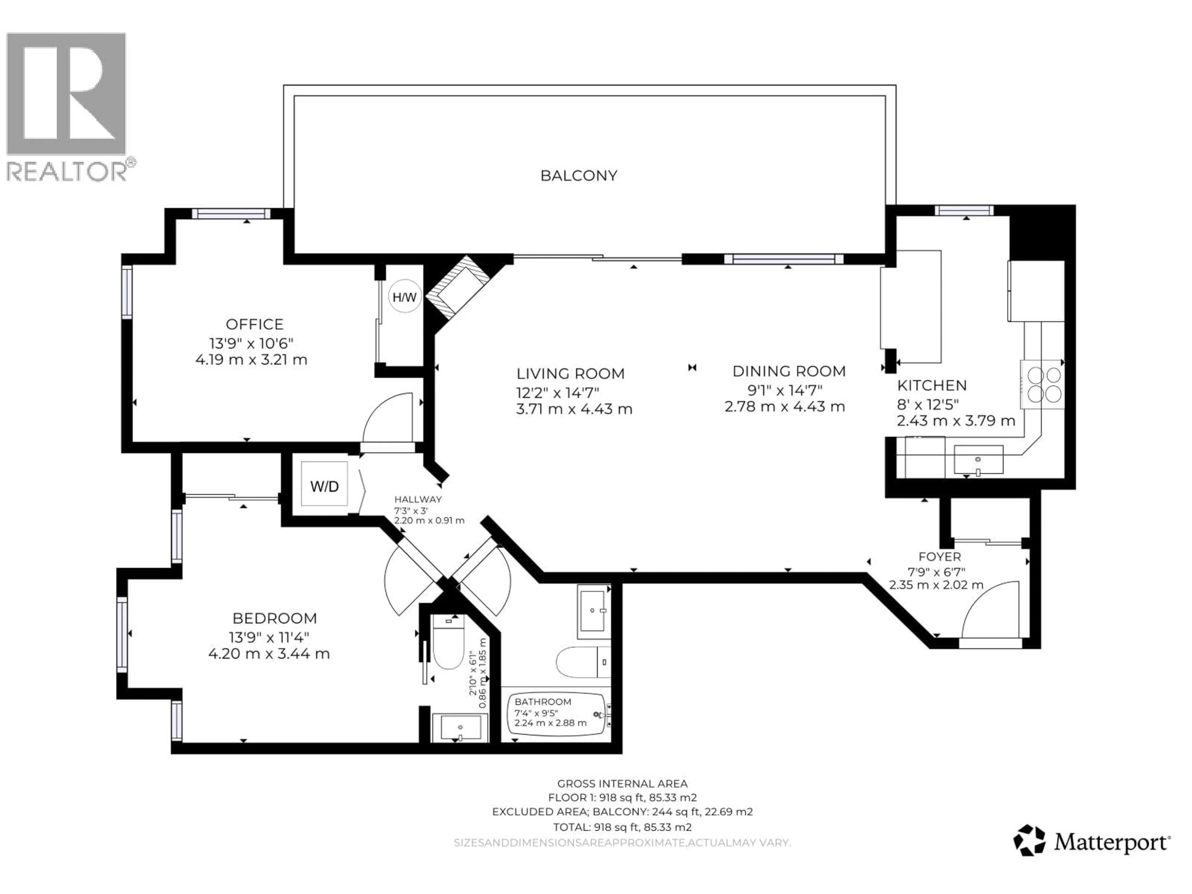 Floor plan for 101 - 135 ELEVENTH STREET, New Westminster British Columbia V3M4C7