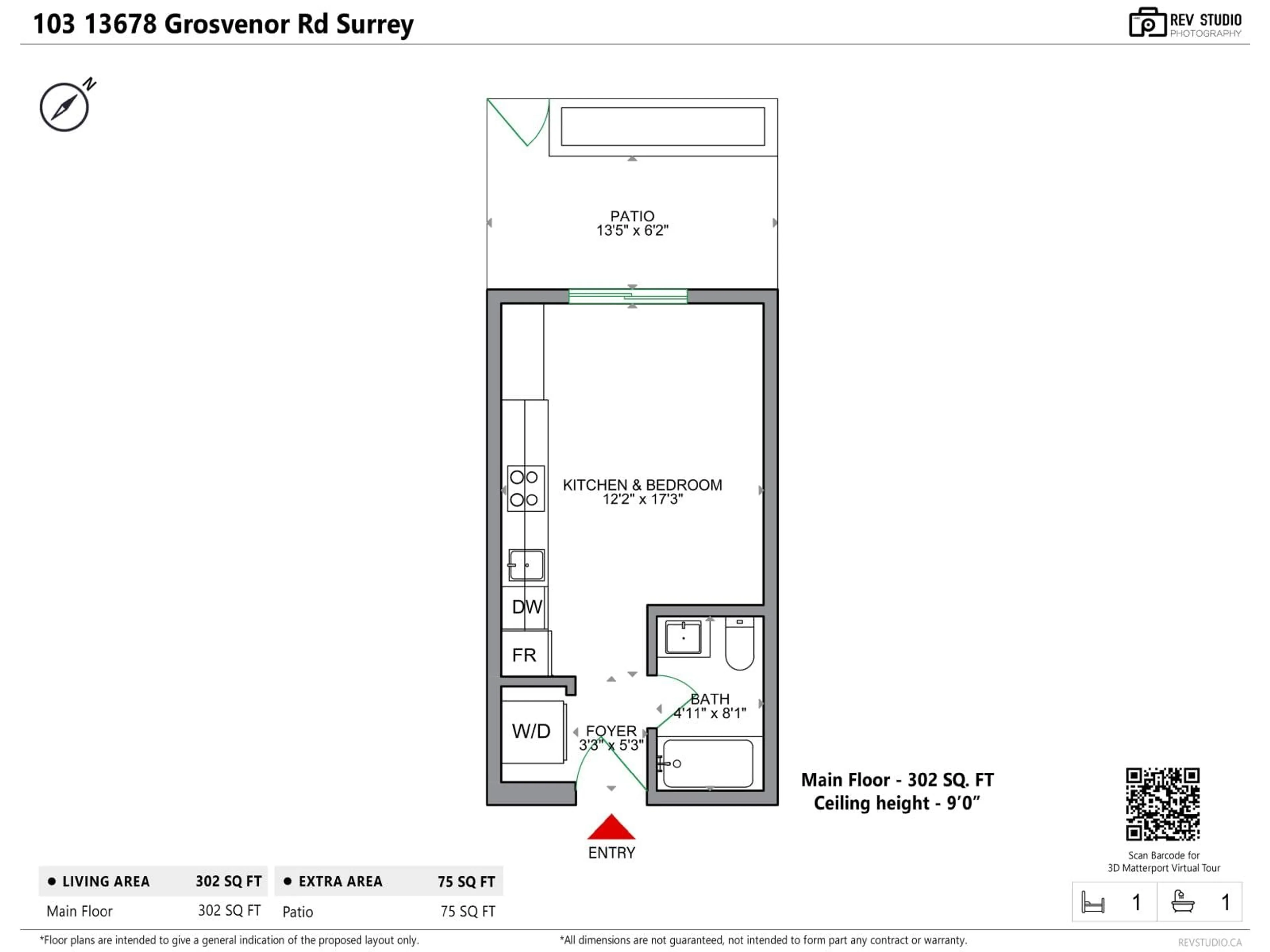 Floor plan for 103 - 13678 GROVENSOR, Surrey British Columbia V3R5E2