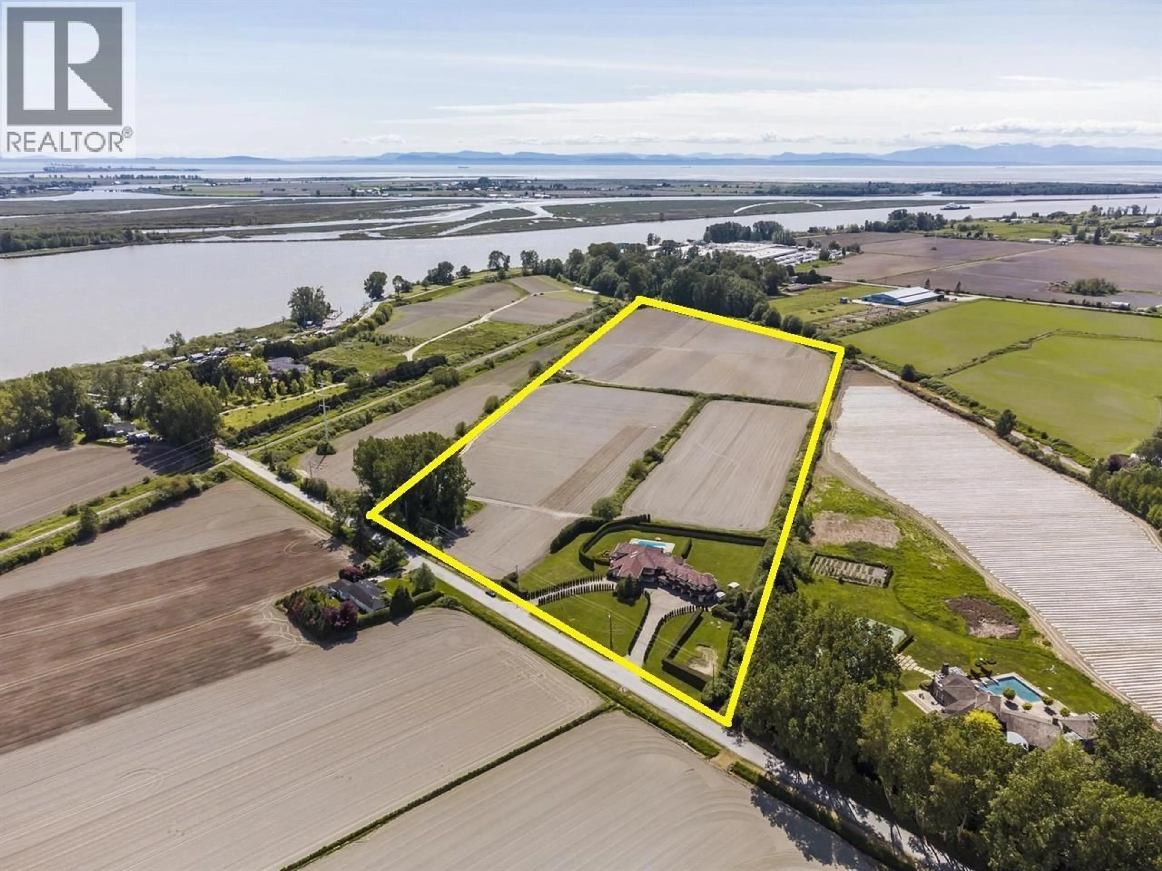 A pic from outside/outdoor area/front of a property/back of a property/a pic from drone, water/lake/river/ocean view for 13251 NO. 4 ROAD, Richmond British Columbia V7A3A2