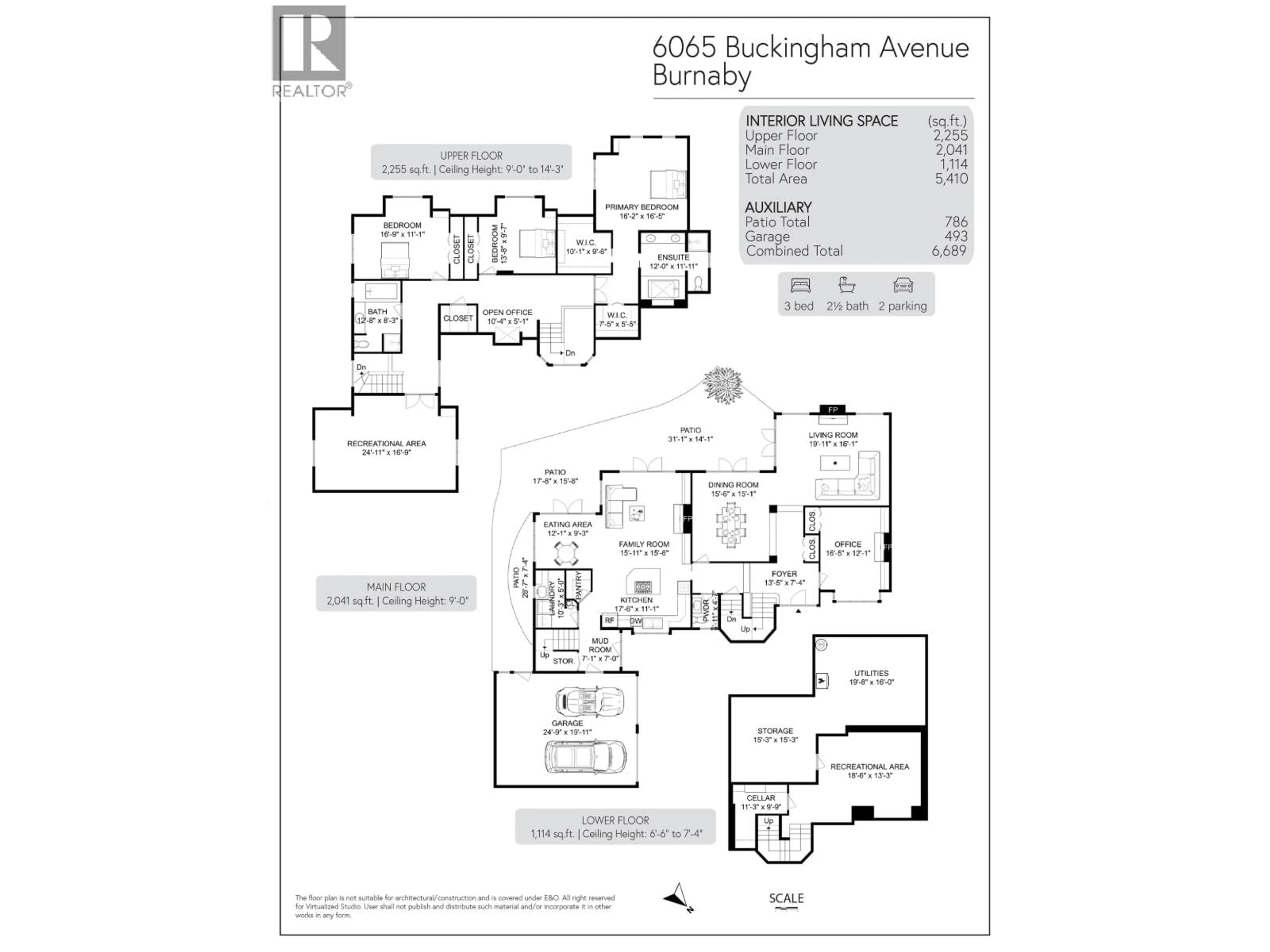 Floor plan for 6065 BUCKINGHAM AVENUE, Burnaby British Columbia V5E2A5