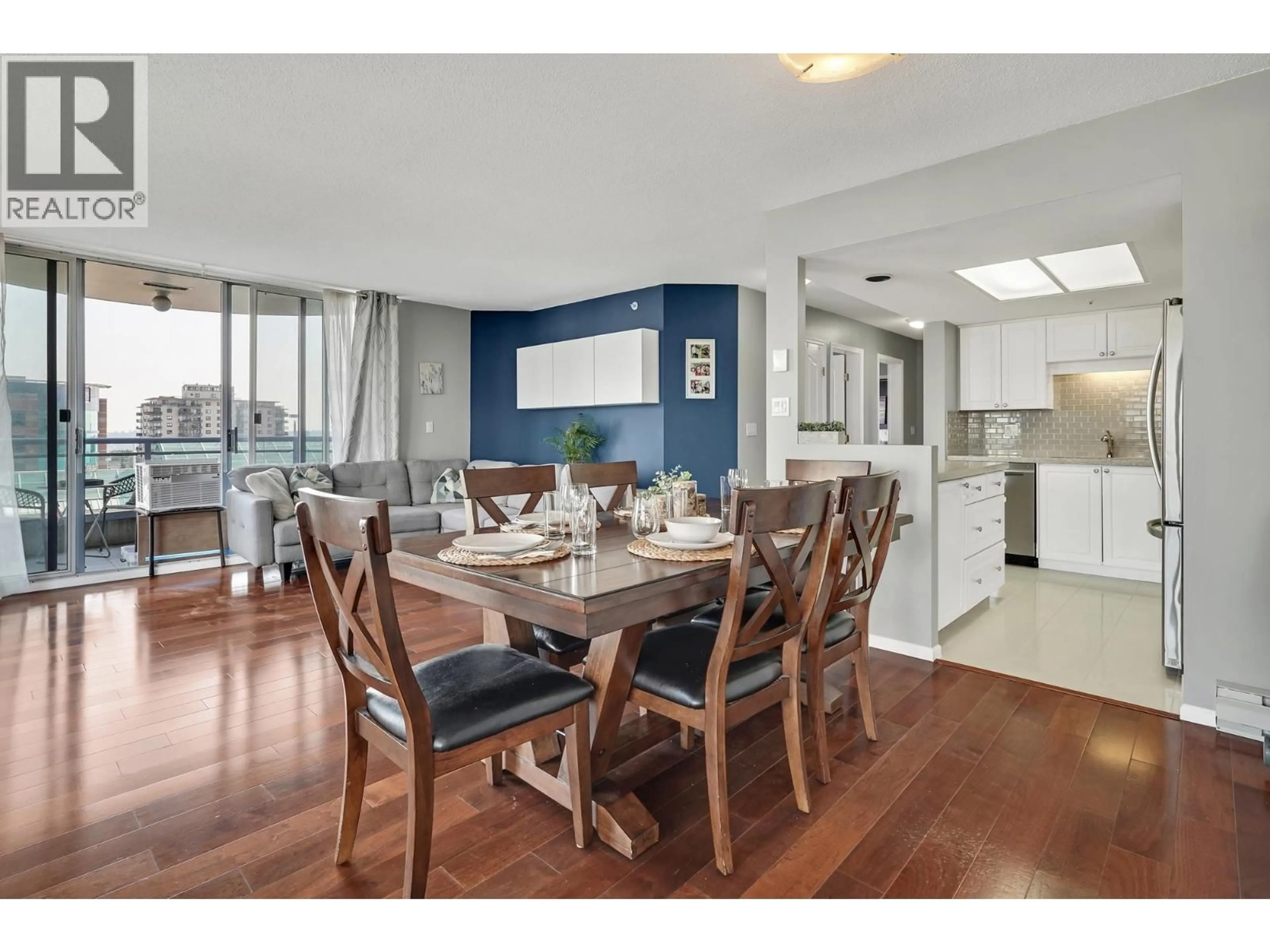 Dining room, wood/laminate floor for 803 - 719 PRINCESS STREET, New Westminster British Columbia V3M6T9