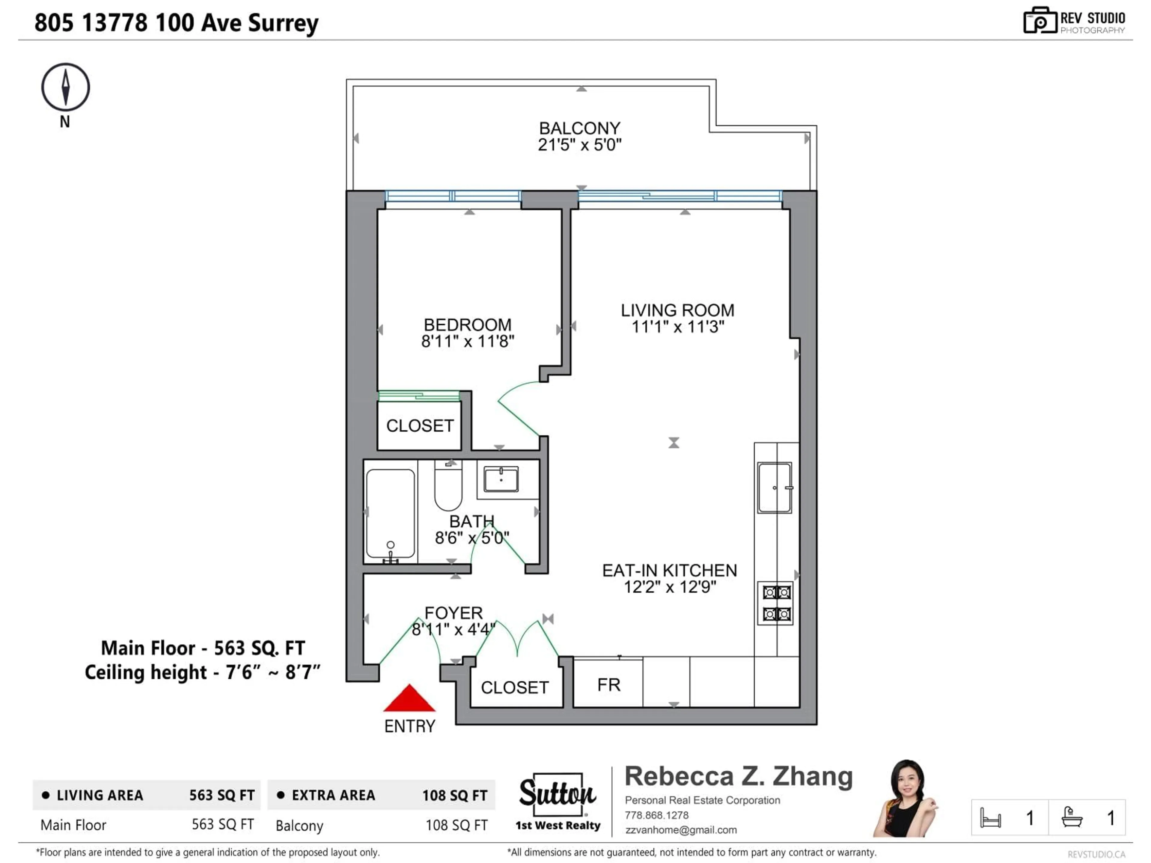 Floor plan for 805 - 13778 100, Surrey British Columbia V3T0V3