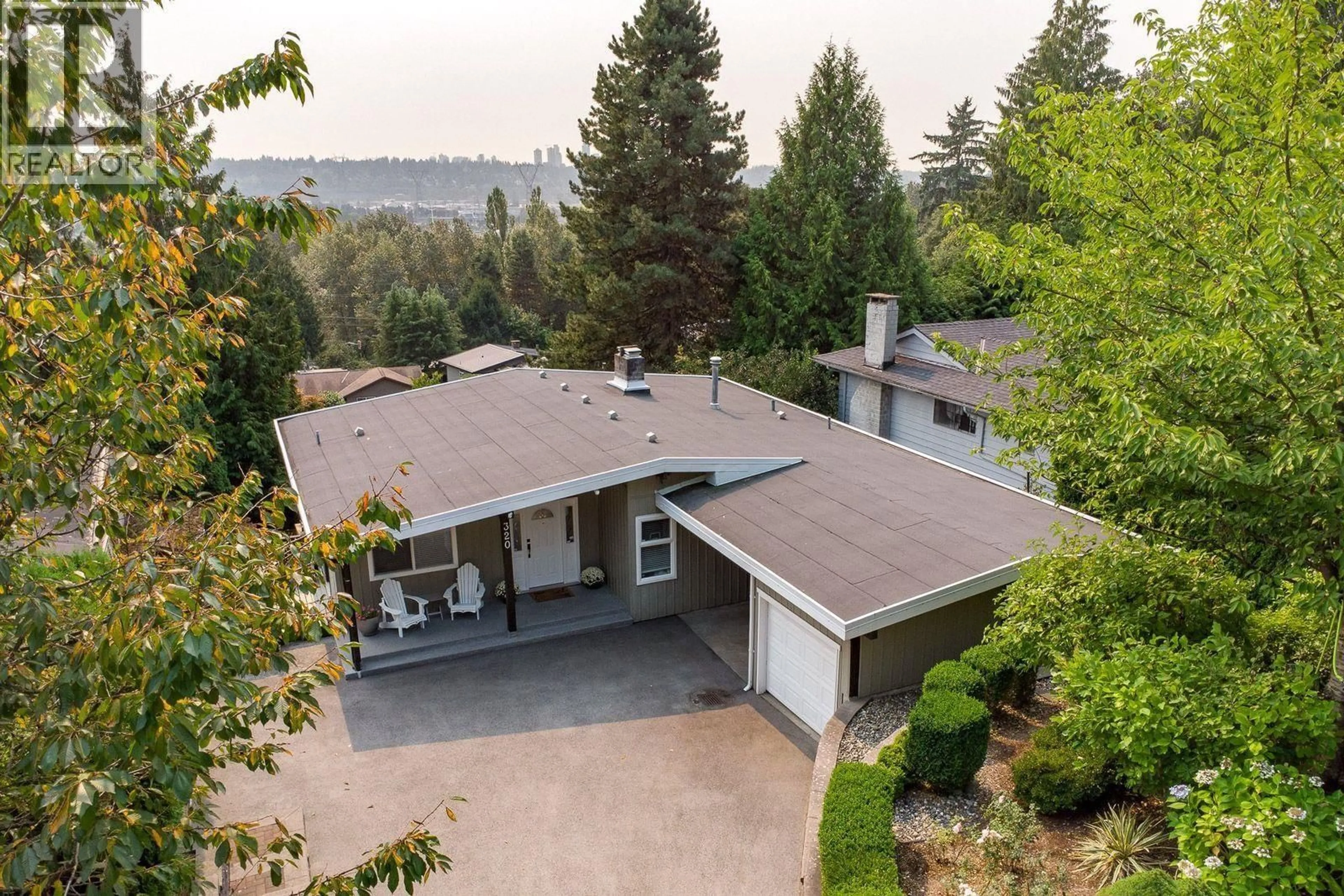 A pic from outside/outdoor area/front of a property/back of a property/a pic from drone, unknown for 320 DARTMOOR DRIVE, Coquitlam British Columbia V3K5R3