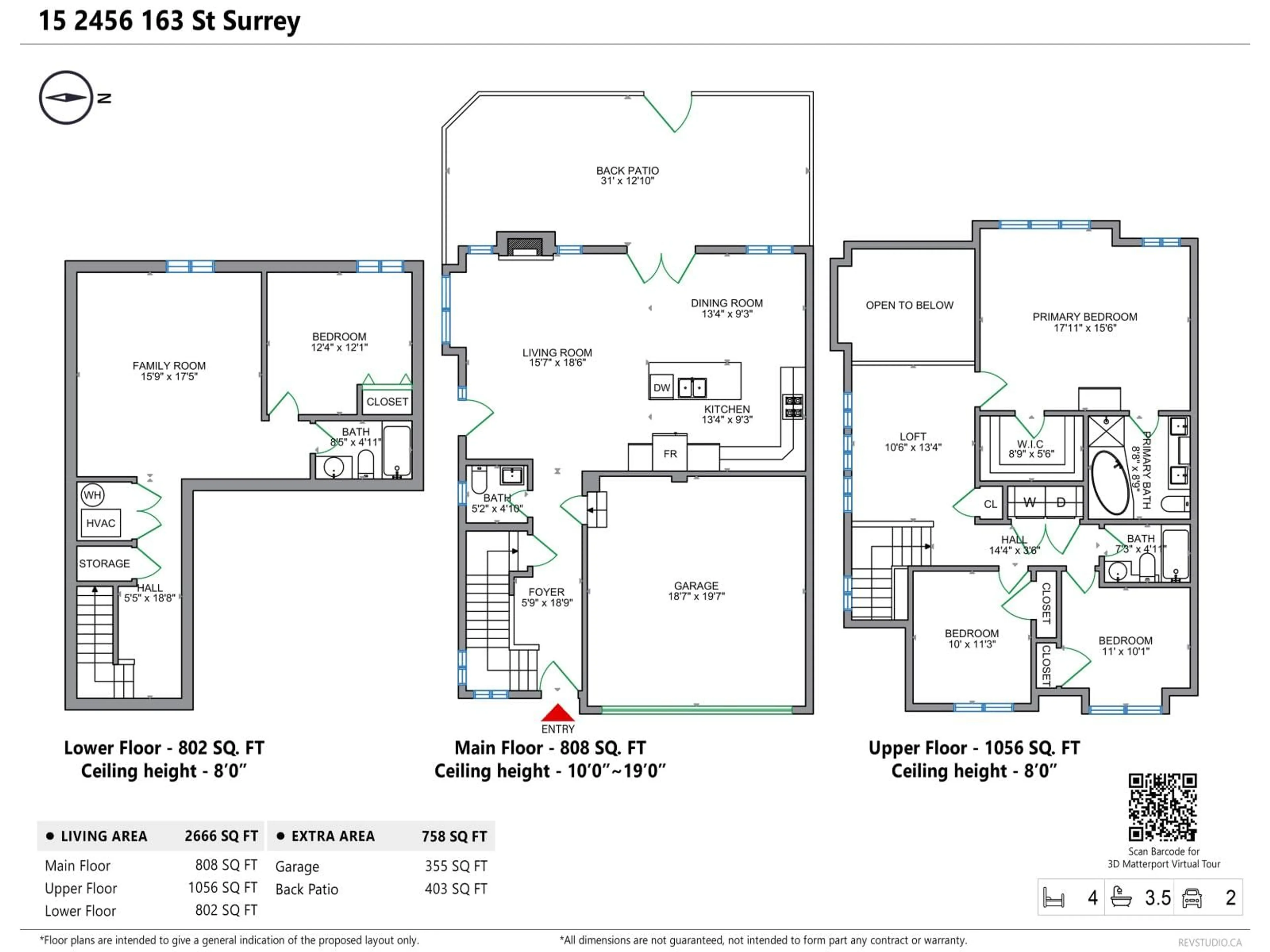 Floor plan for 15 - 2456 163, Surrey British Columbia V3Z8B8