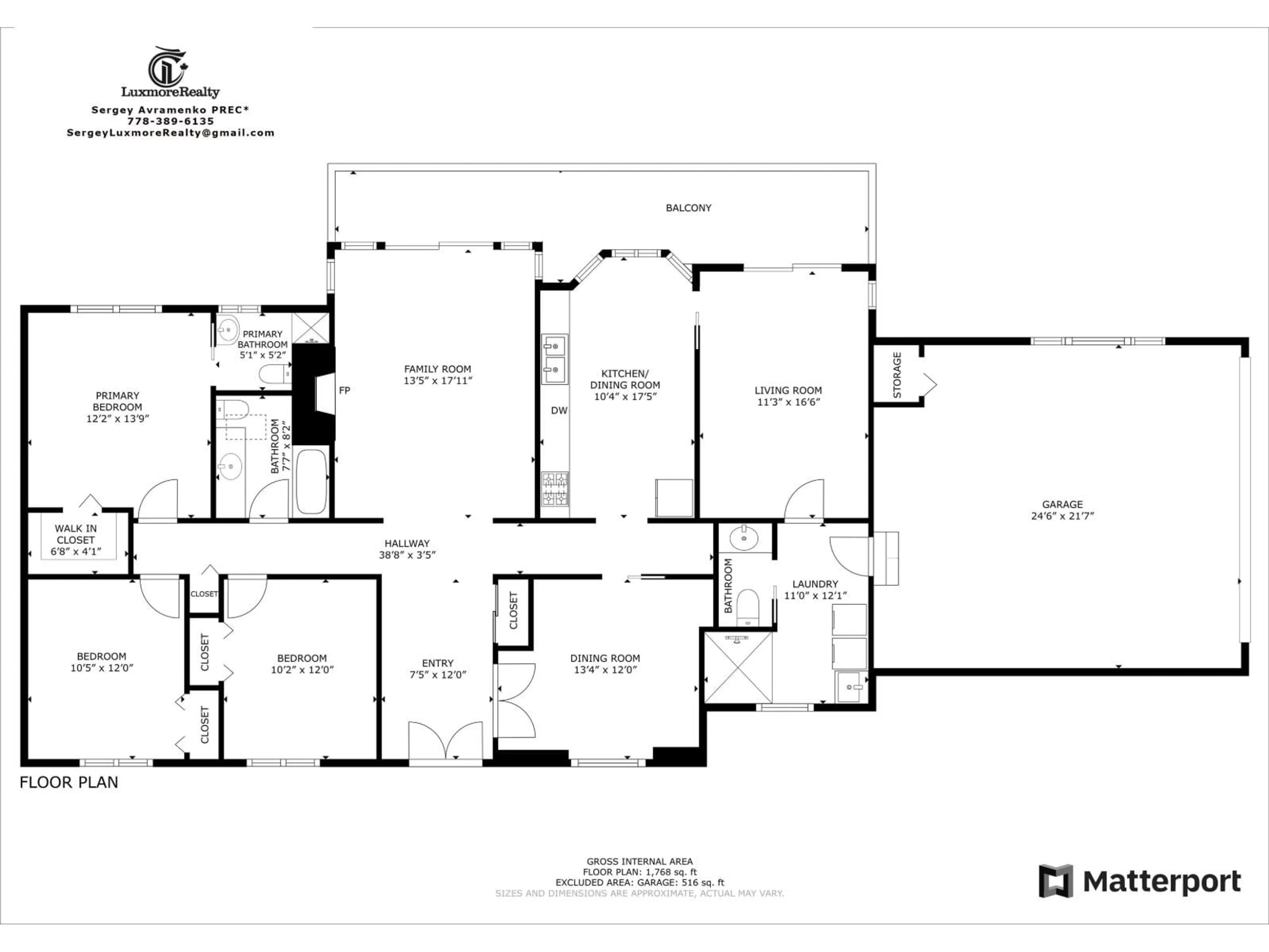 Floor plan for 17325 31, Surrey British Columbia V3Z0C2