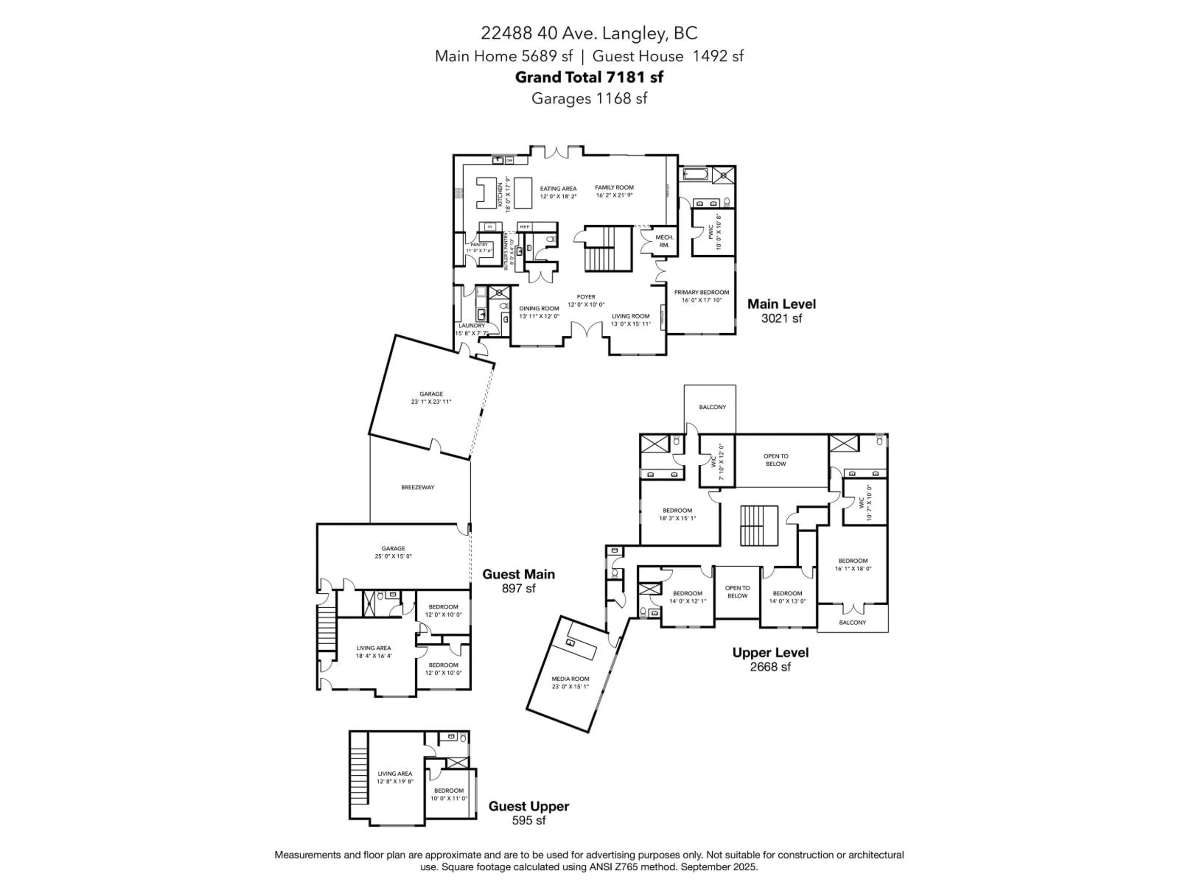 Floor plan for 22488 40, Langley British Columbia V2Z2H1