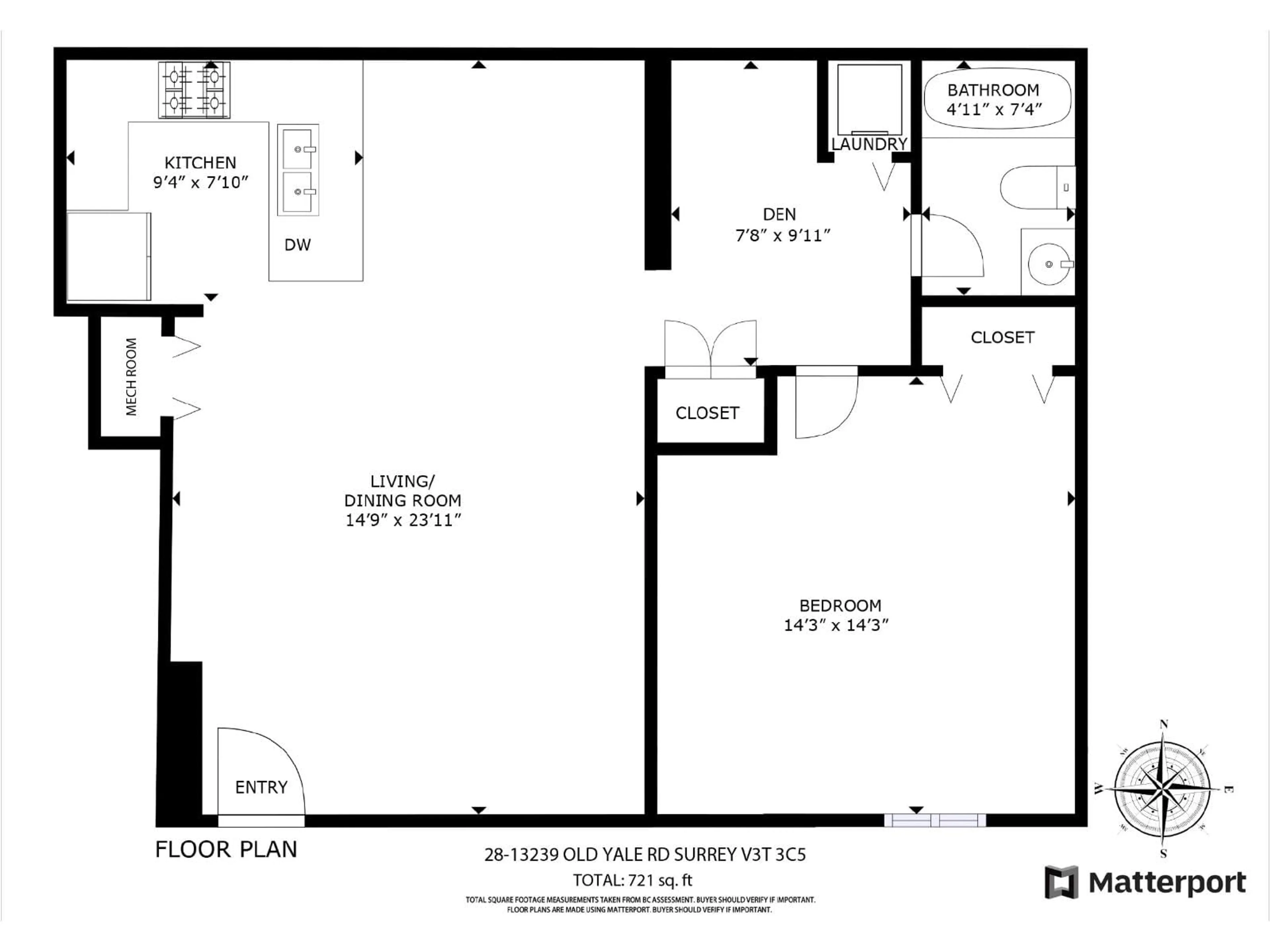 Floor plan for 28 - 13239 OLD YALE, Surrey British Columbia V3T3C5