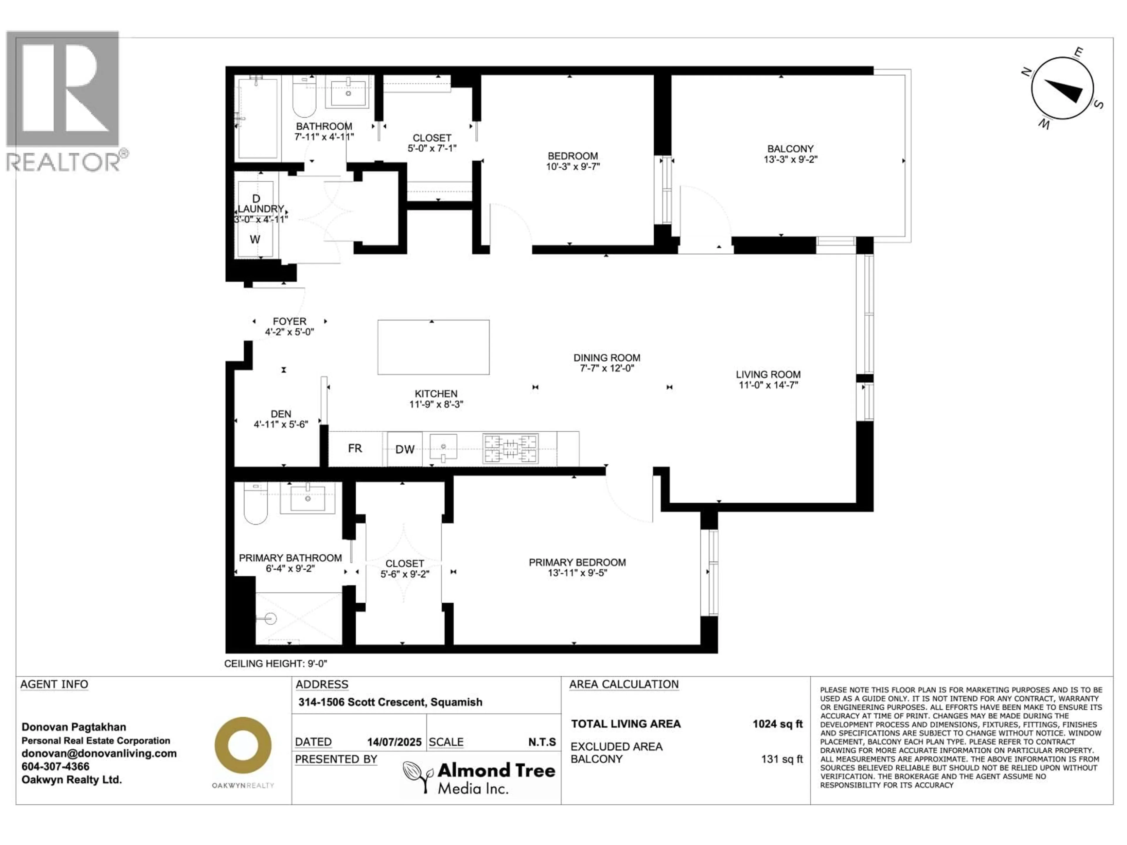 Floor plan for 314 - 1506 SCOTT CRESCENT, Squamish British Columbia V8B1G4