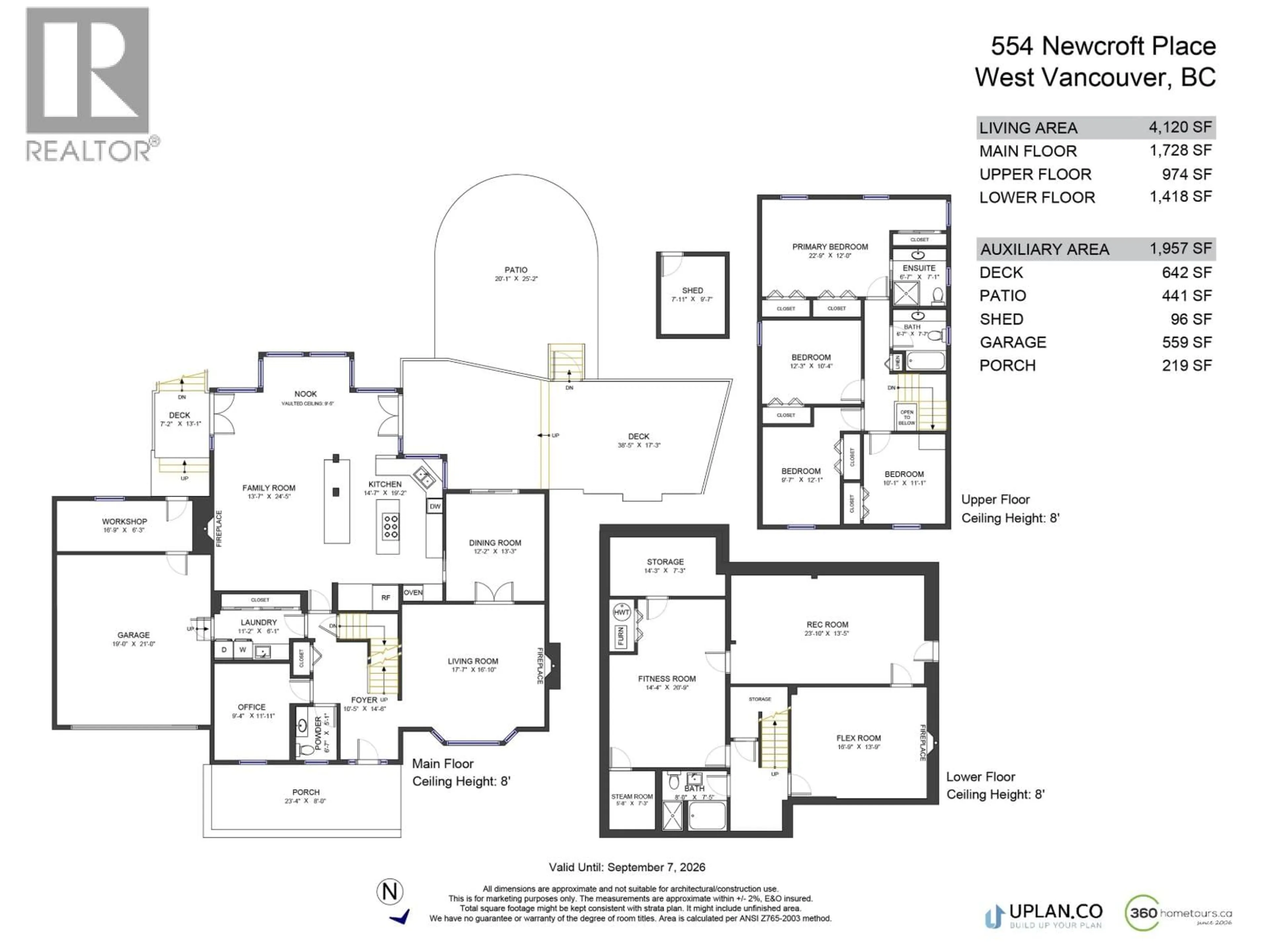 Floor plan for 554 NEWCROFT PLACE, West Vancouver British Columbia V7T1W8
