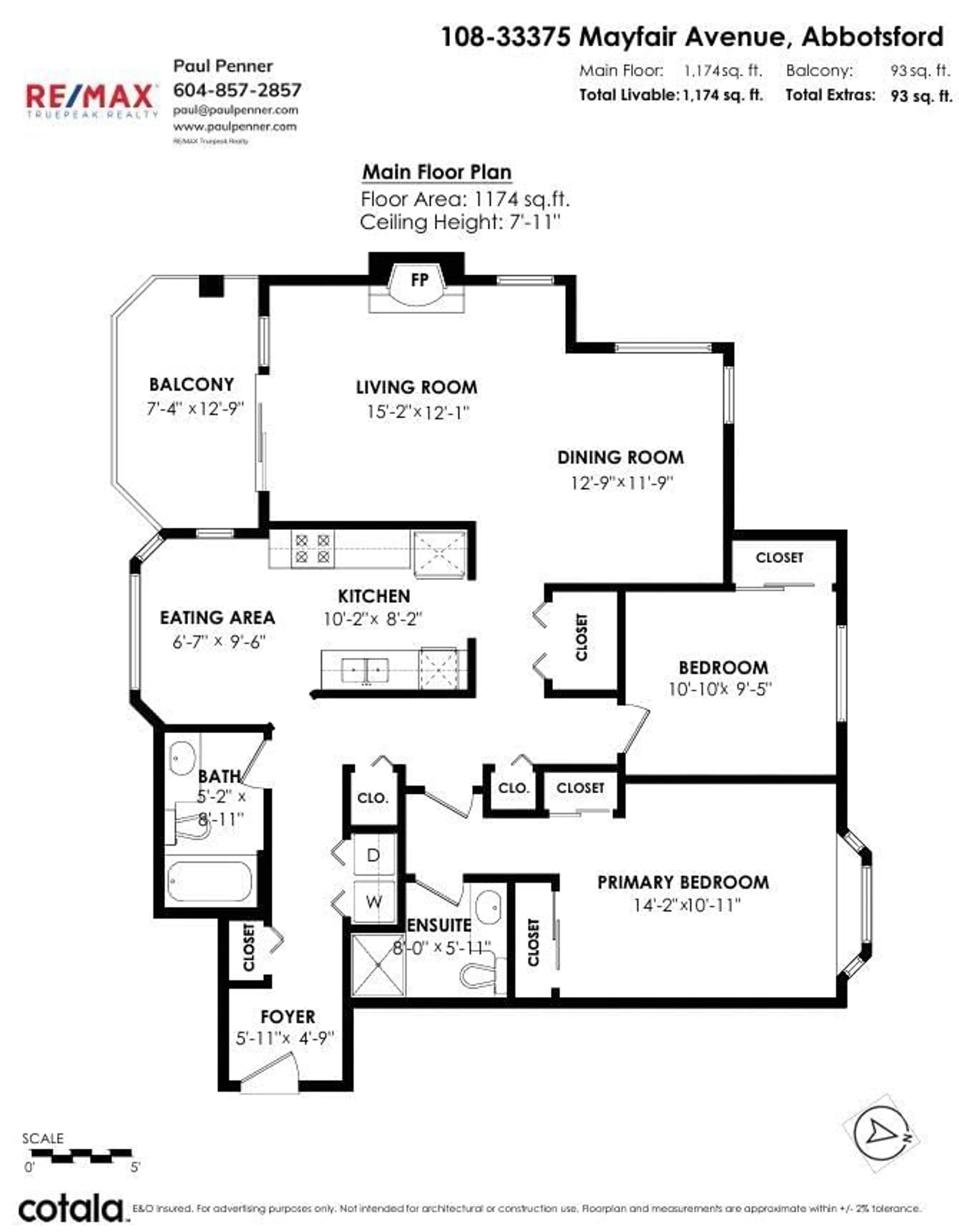 Floor plan for 108 - 33375 MAYFAIR, Abbotsford British Columbia V2S1P4
