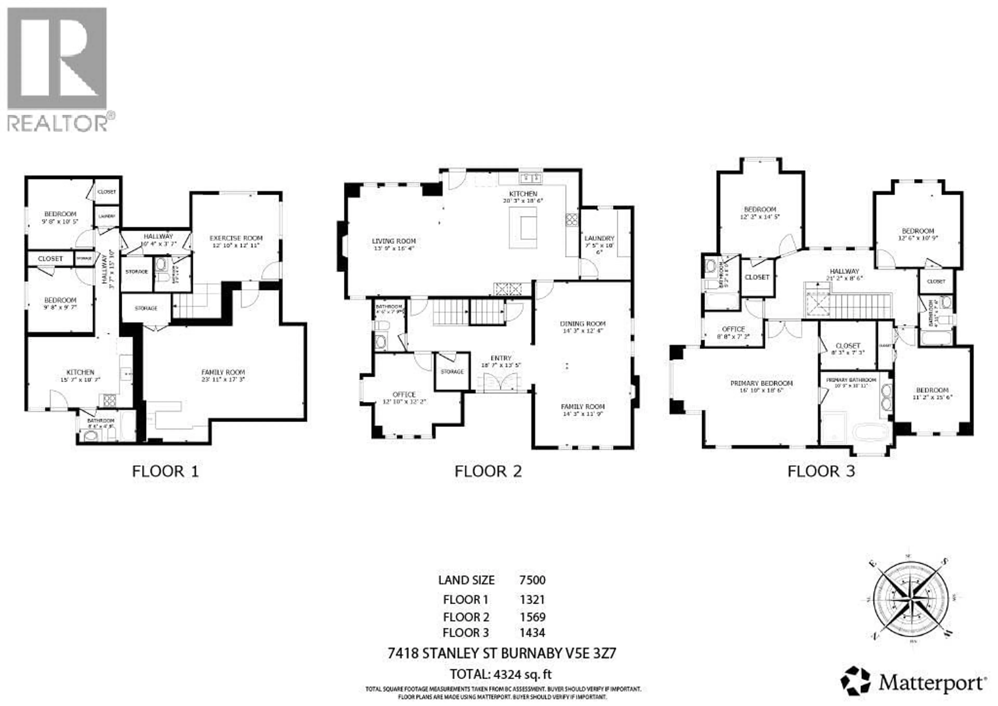 Floor plan for 7418 STANLEY STREET, Burnaby British Columbia V5E3Z7