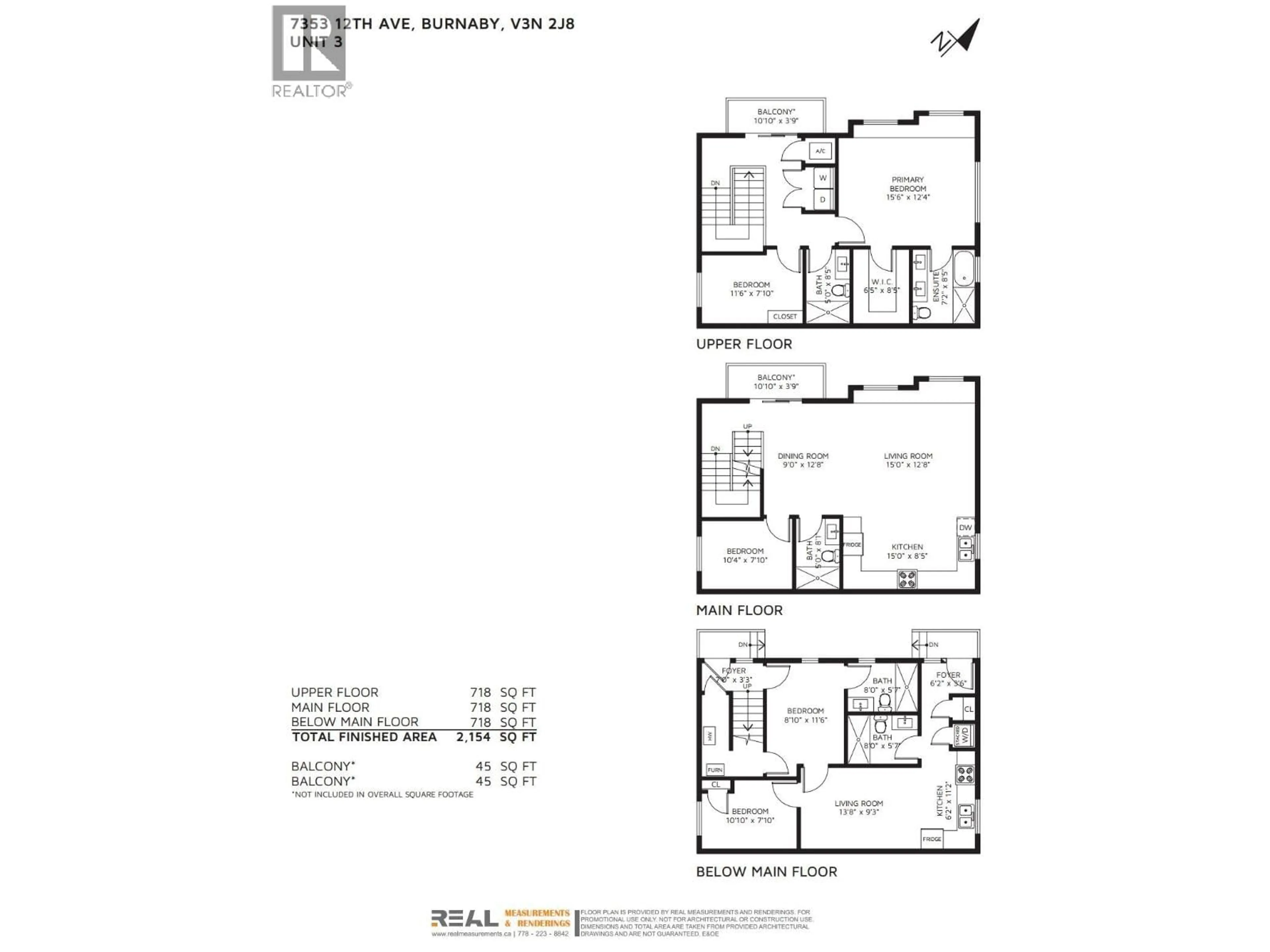 Floor plan for 4 - 7353 12TH AVENUE, Burnaby British Columbia V3N2J8