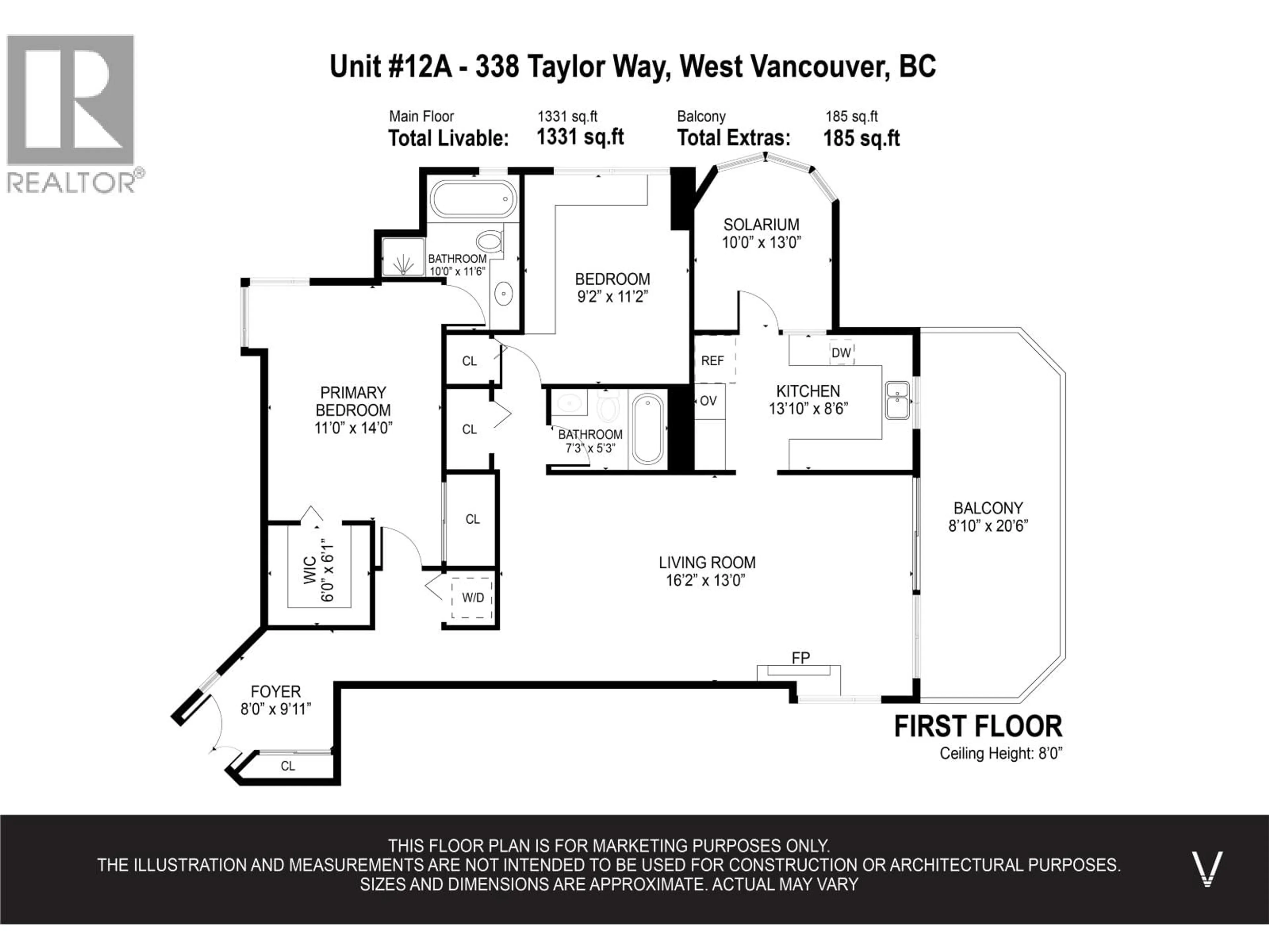 Floor plan for 12A - 338 TAYLOR WAY, West Vancouver British Columbia V7T2Y1