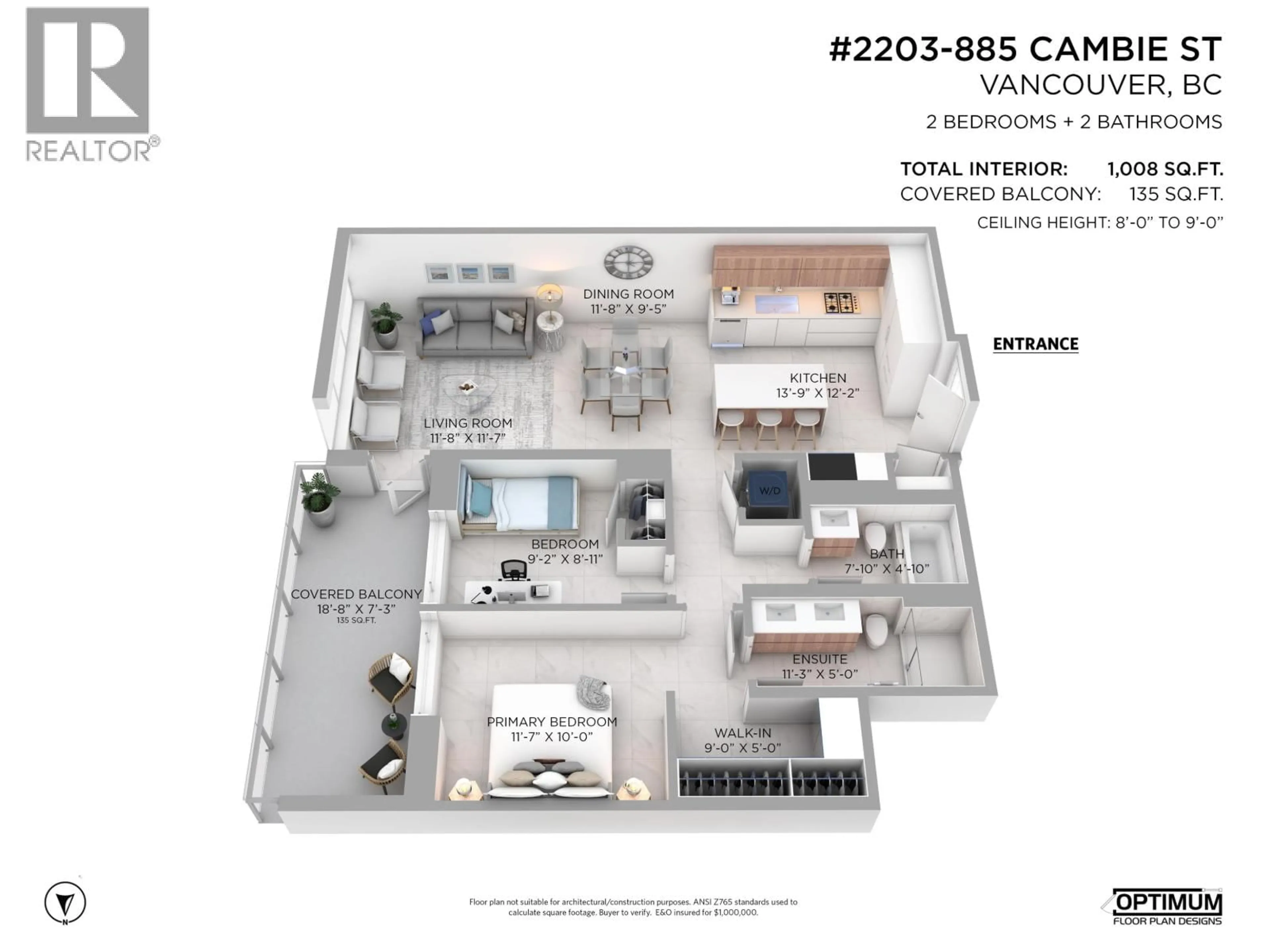 Floor plan for 2203 - 885 CAMBIE STREET, Vancouver British Columbia V6B0R6
