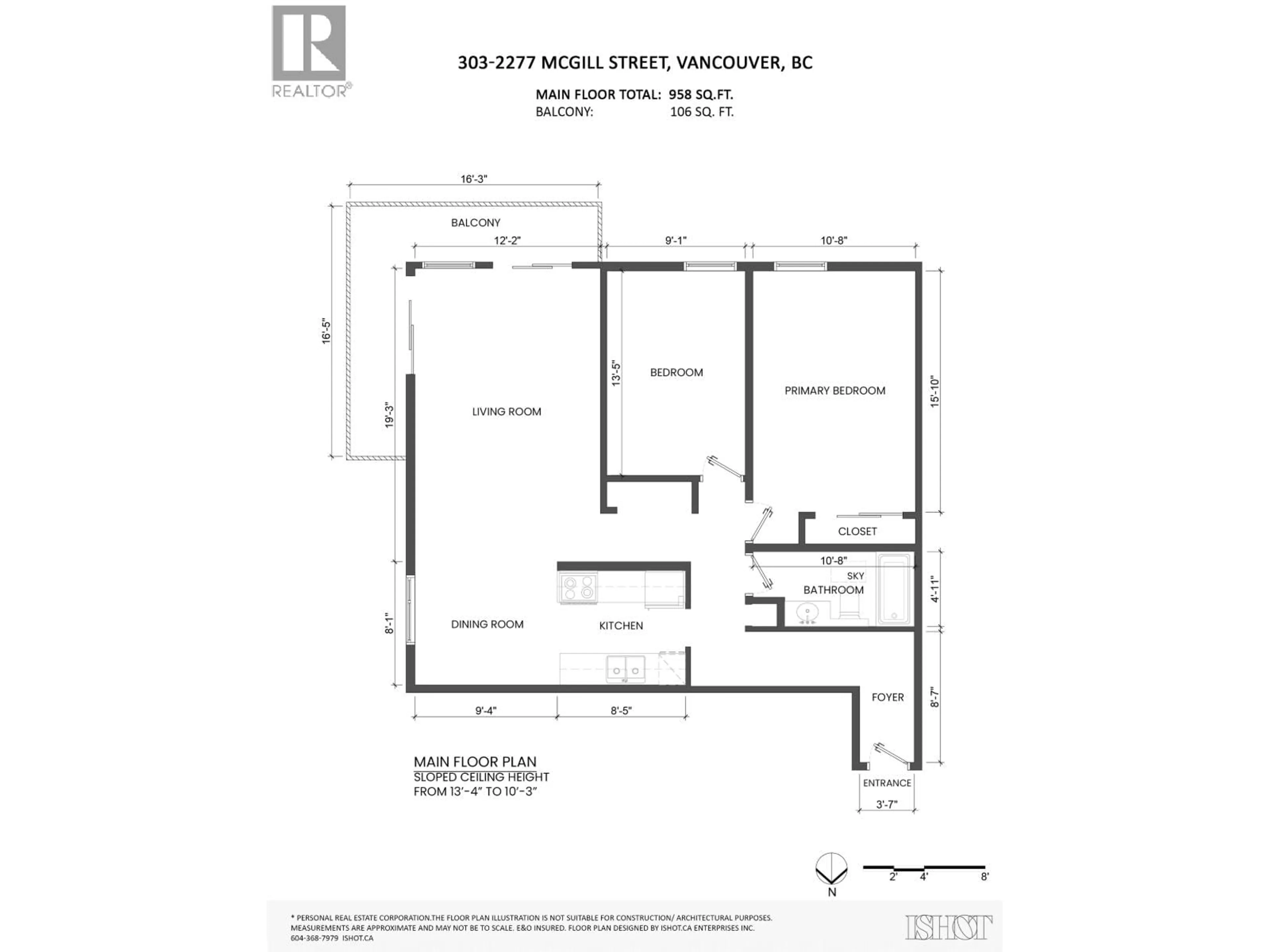 Floor plan for 303 - 2277 MCGILL STREET, Vancouver British Columbia V5L1C3