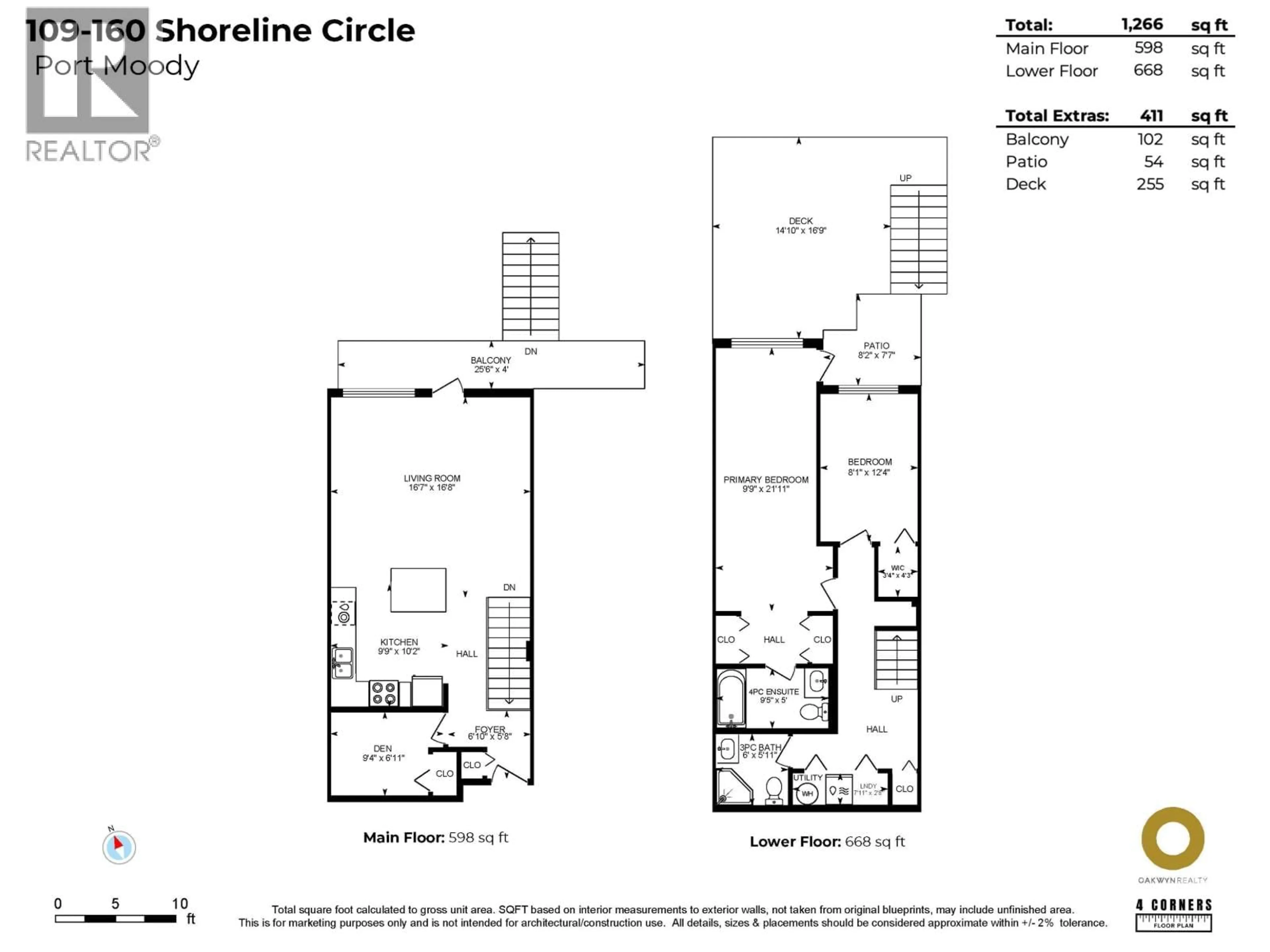 Floor plan for 109 - 160 SHORELINE CIRCLE, Port Moody British Columbia V3H0B2
