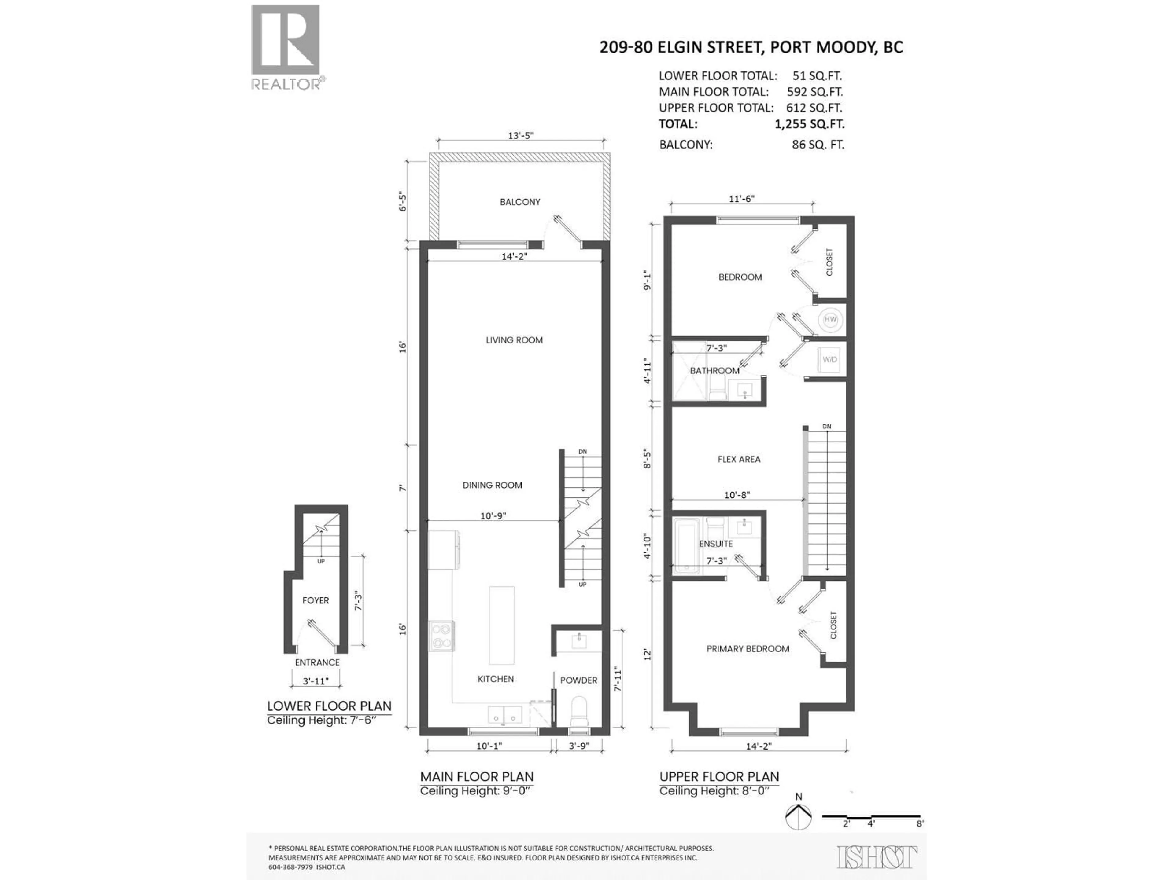 Floor plan for 209 - 80 ELGIN STREET, Port Moody British Columbia V3H0M6