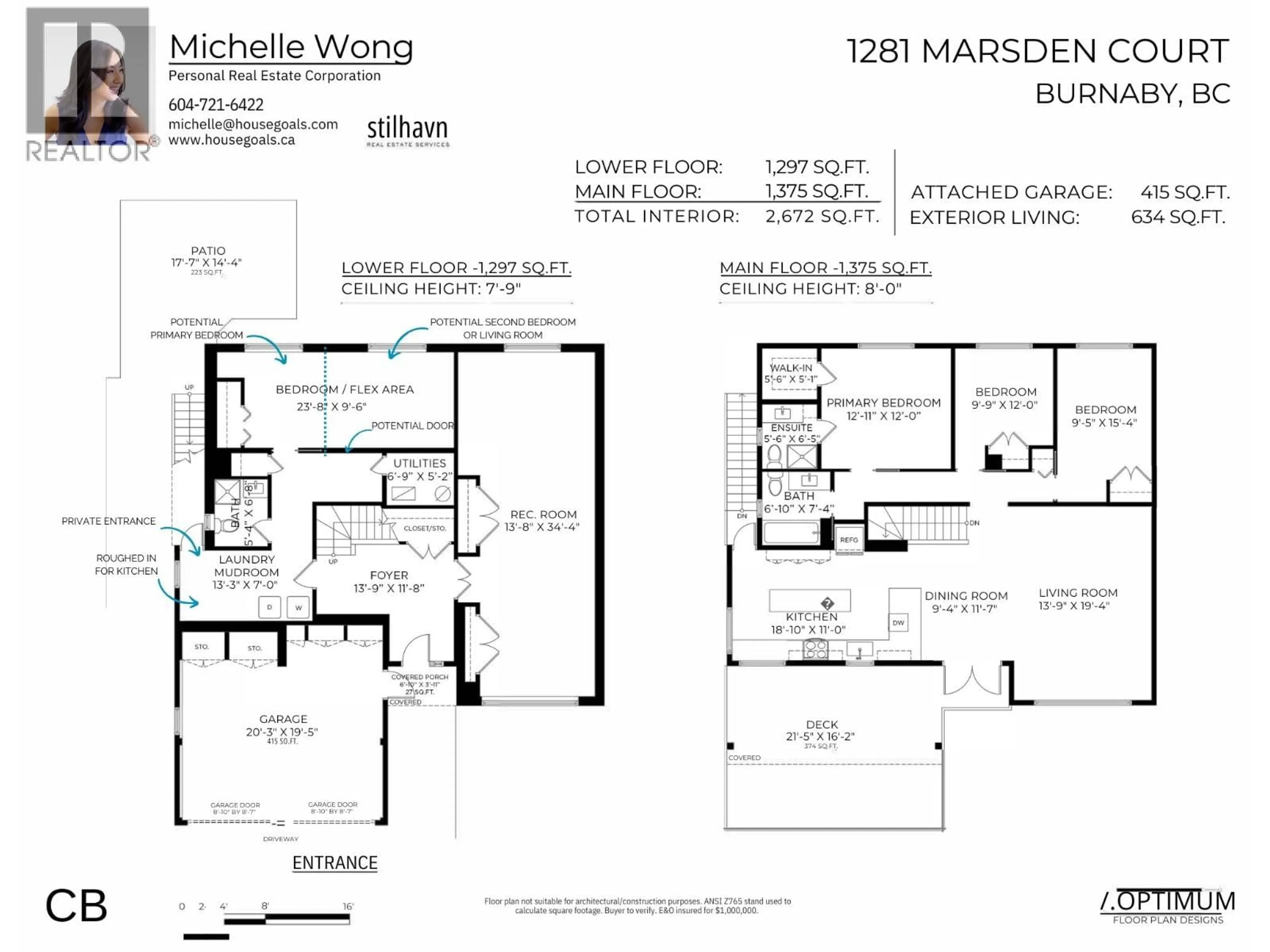 Floor plan for 1281 MARSDEN COURT, Burnaby British Columbia V5A3K2