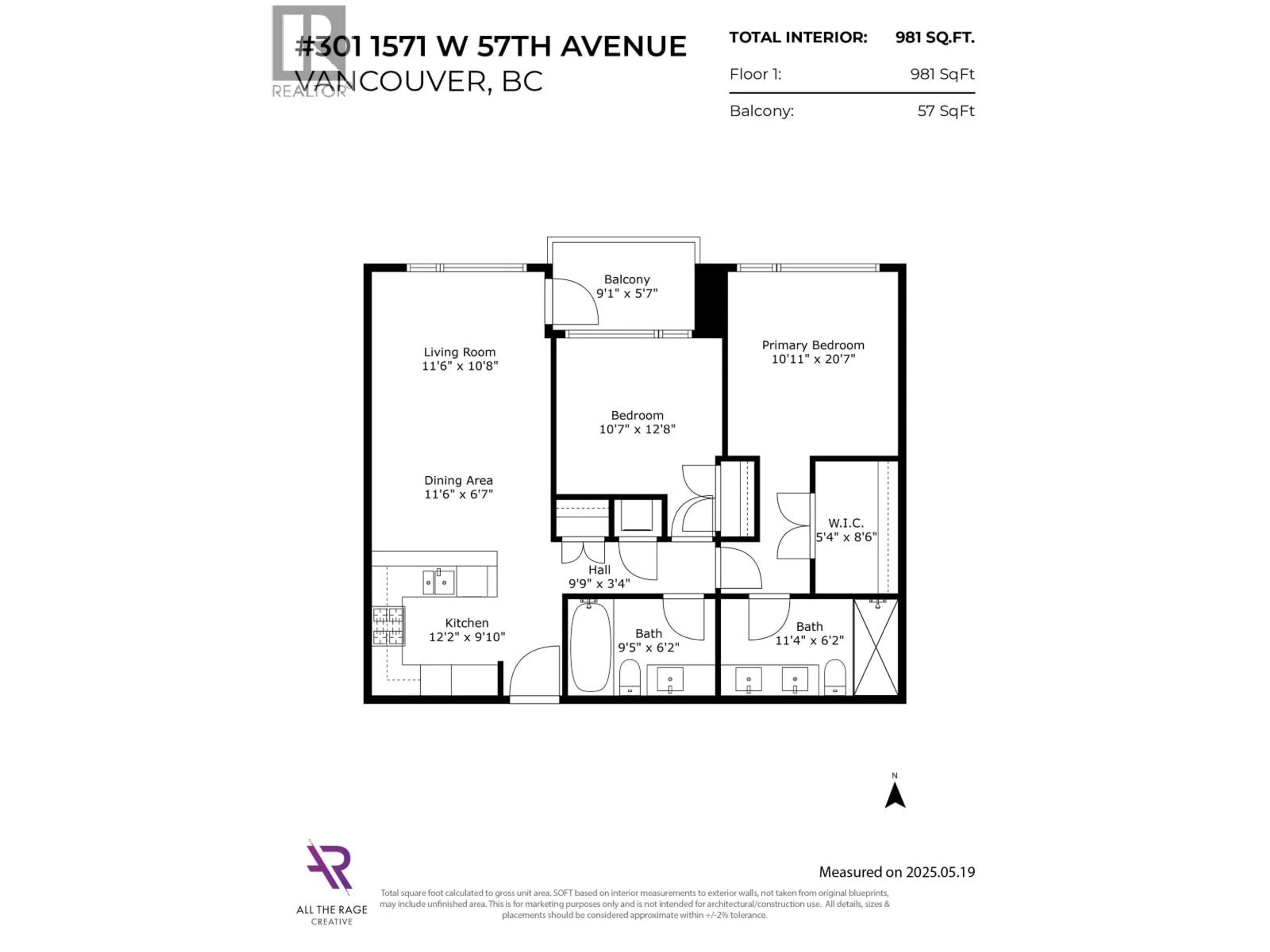 Floor plan for 305 - 1571 57TH AVENUE, Vancouver British Columbia V6P0H7
