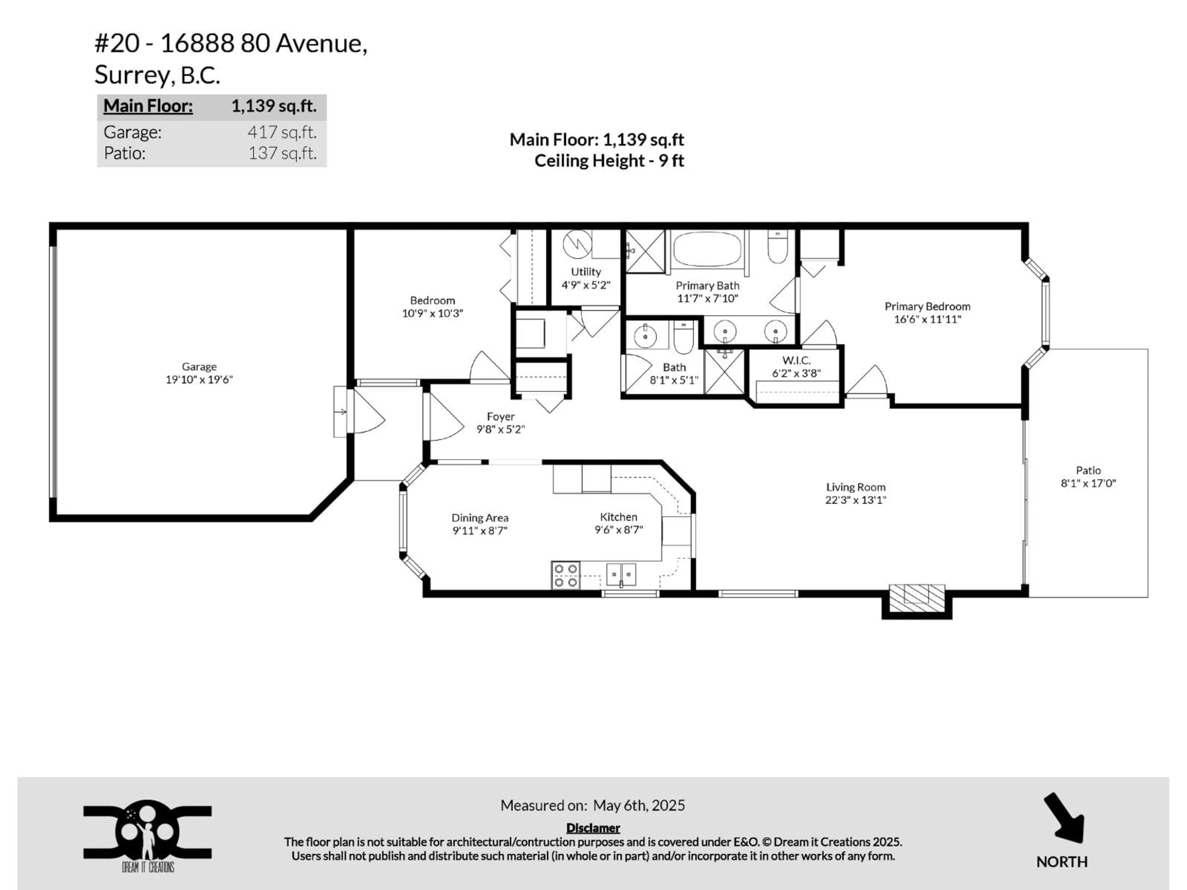 Floor plan for 20 - 16888 80, Surrey British Columbia V4N5A1