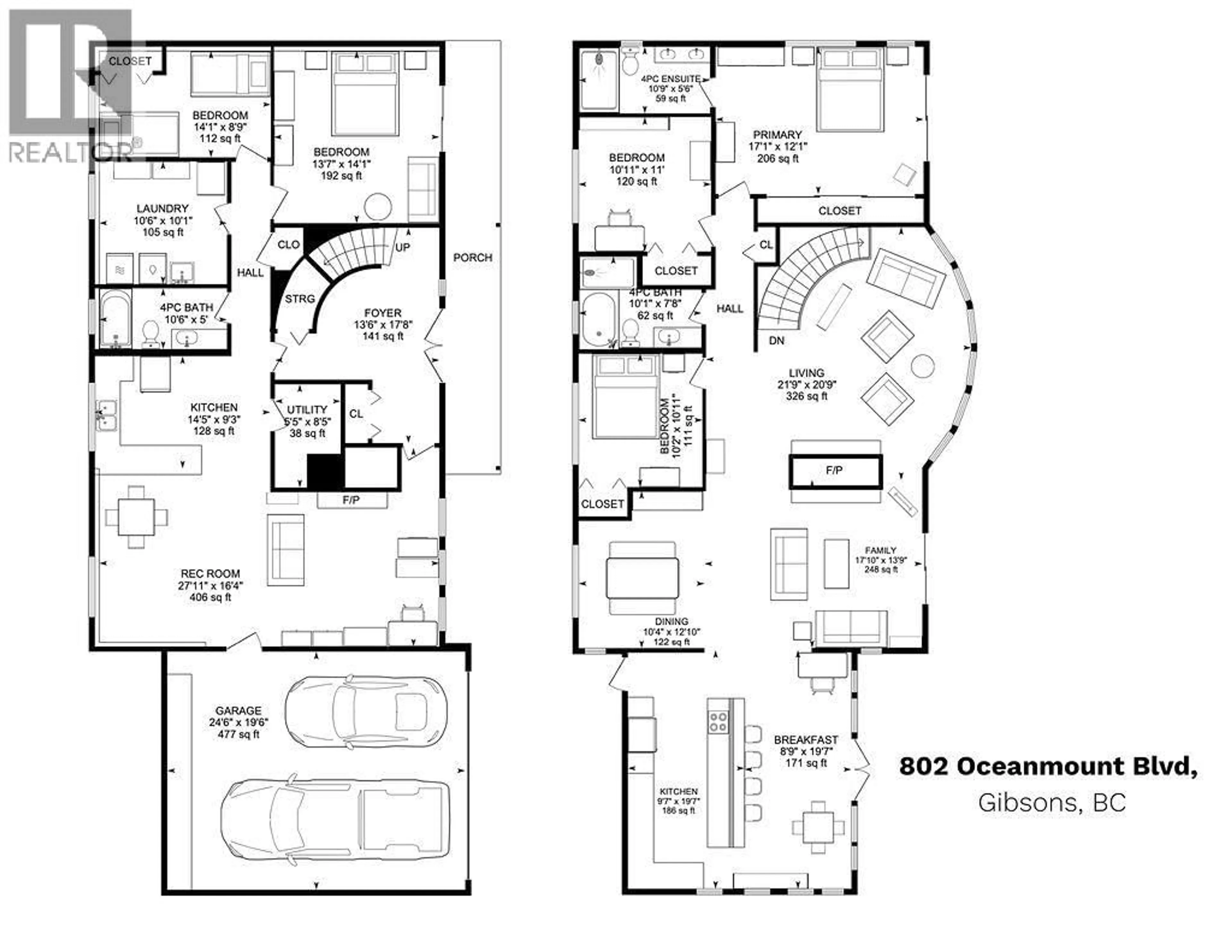 Floor plan for 802 OCEANMOUNT BOULEVARD, Gibsons British Columbia V0N1V8