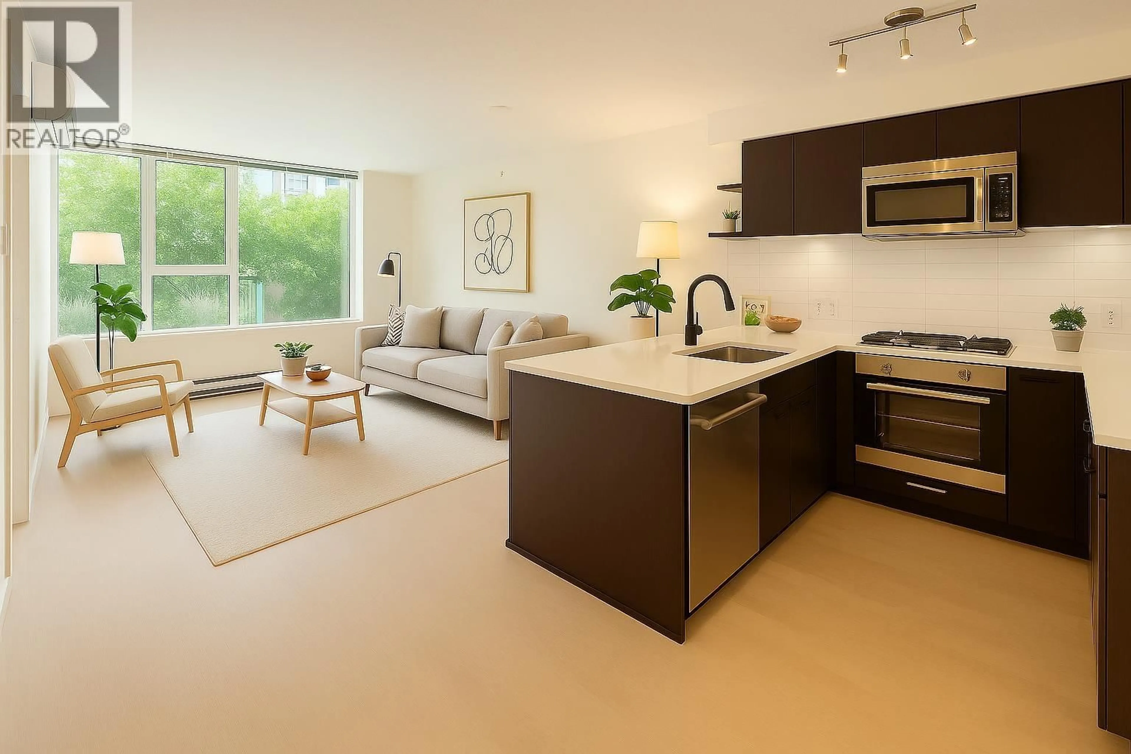 Open concept kitchen, unknown for 707 - 7733 FIRBRIDGE WAY, Richmond British Columbia V6X0M7
