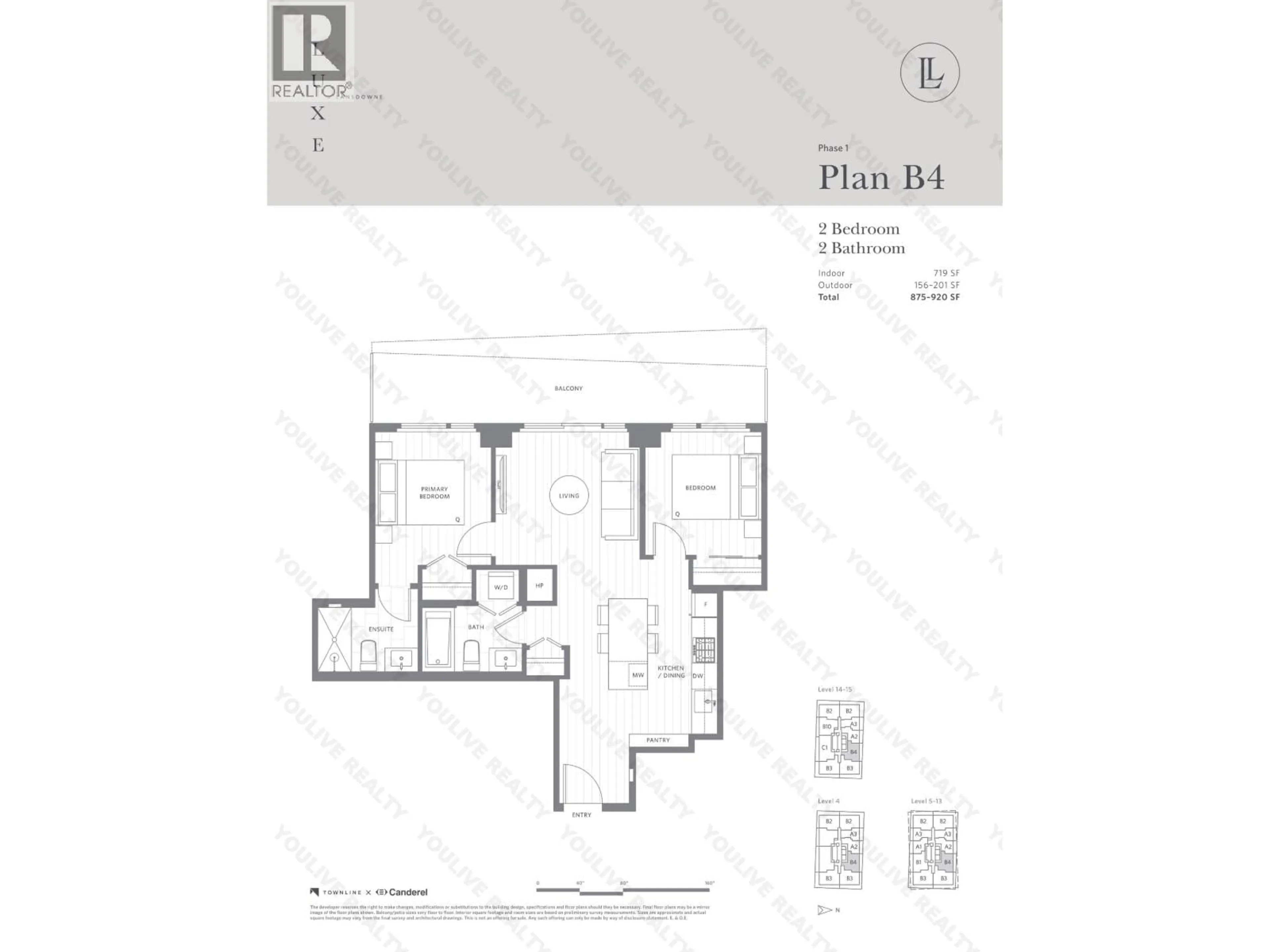 Floor plan for 601 - 5593 NO.3 ROAD, Richmond British Columbia V6X0X6