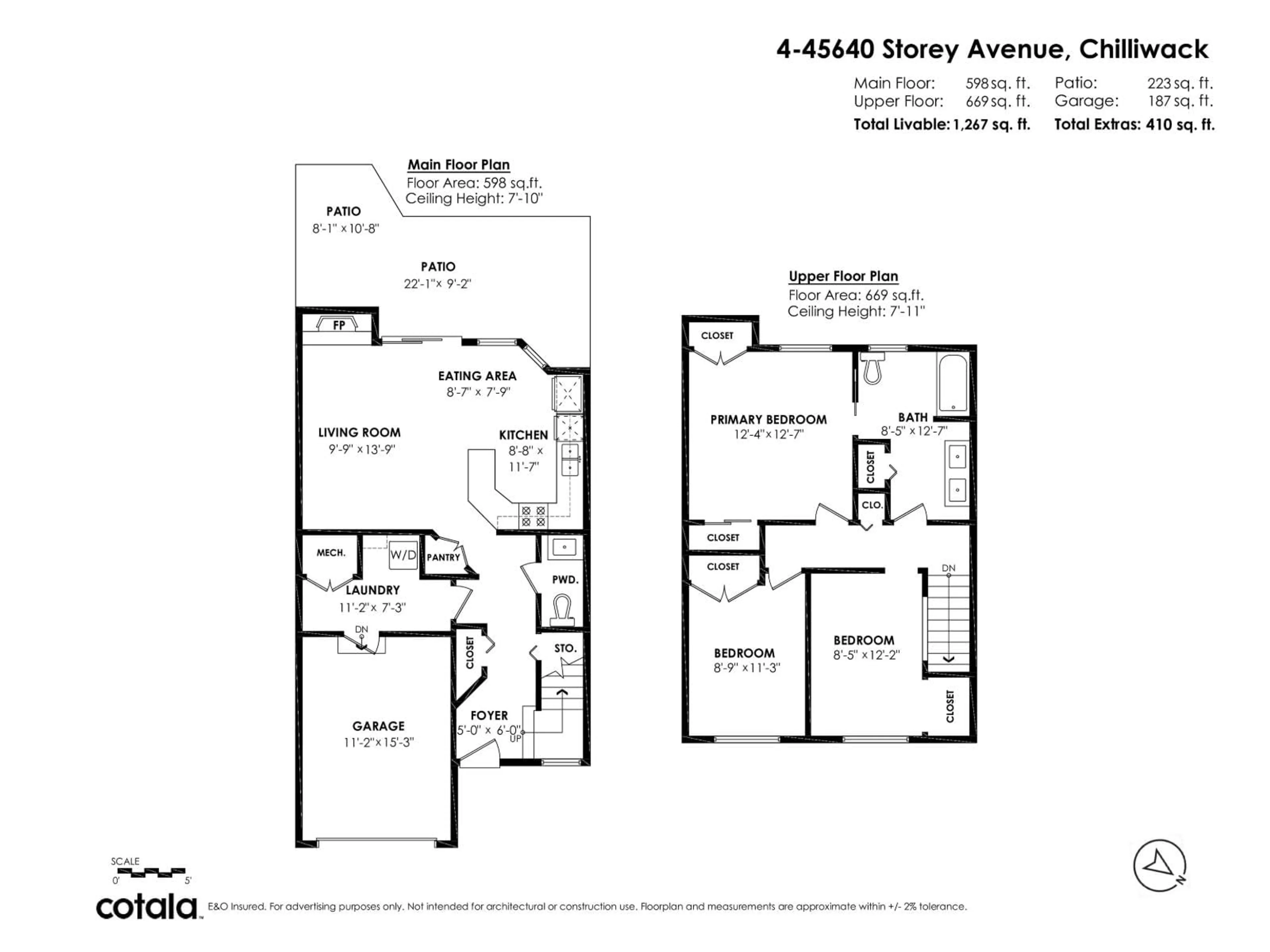Floor plan for 4 - 45640 STOREY AVENUE, Chilliwack British Columbia V2R3C5