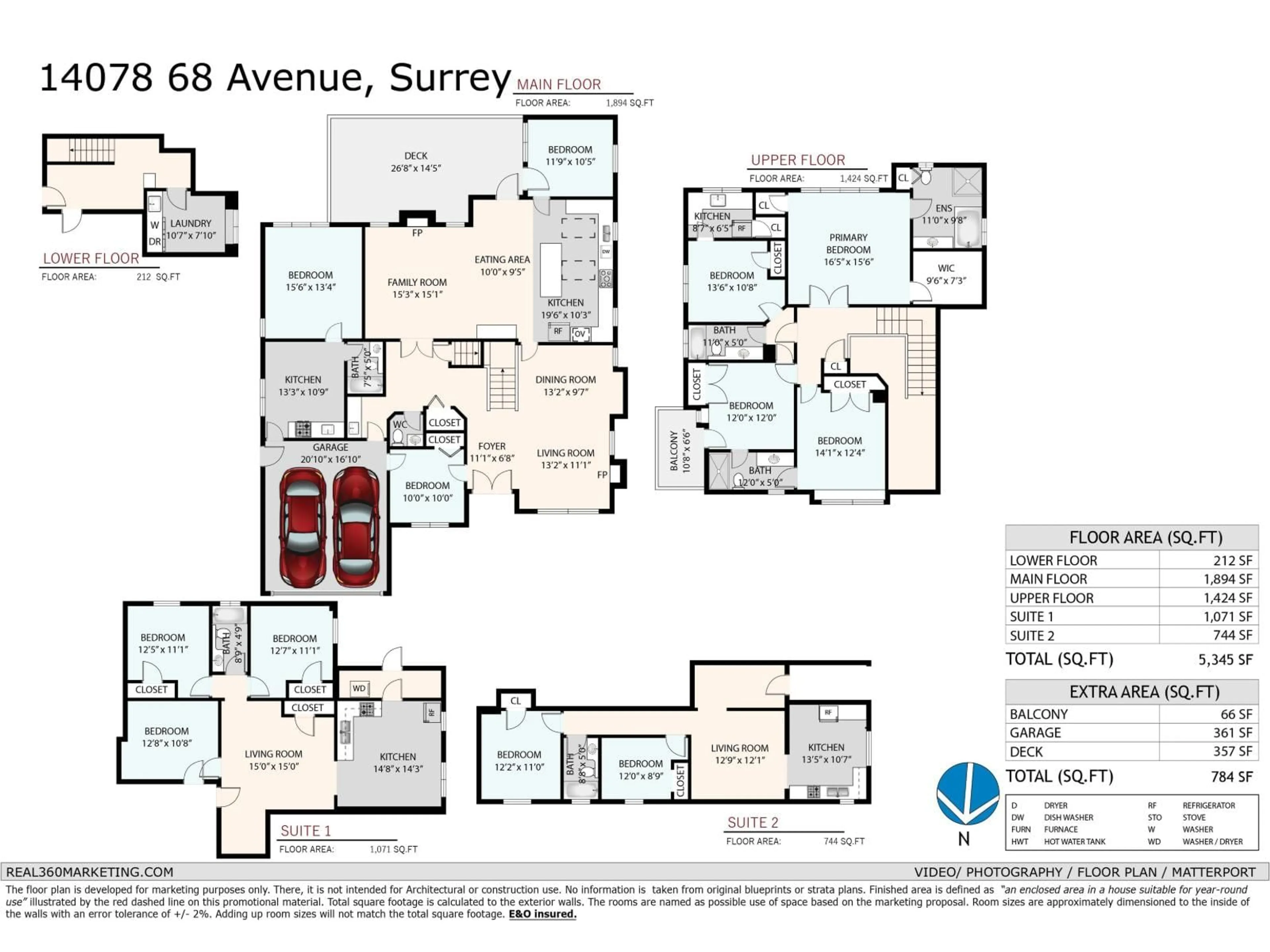 Floor plan for 14078 68, Surrey British Columbia V3W2H2