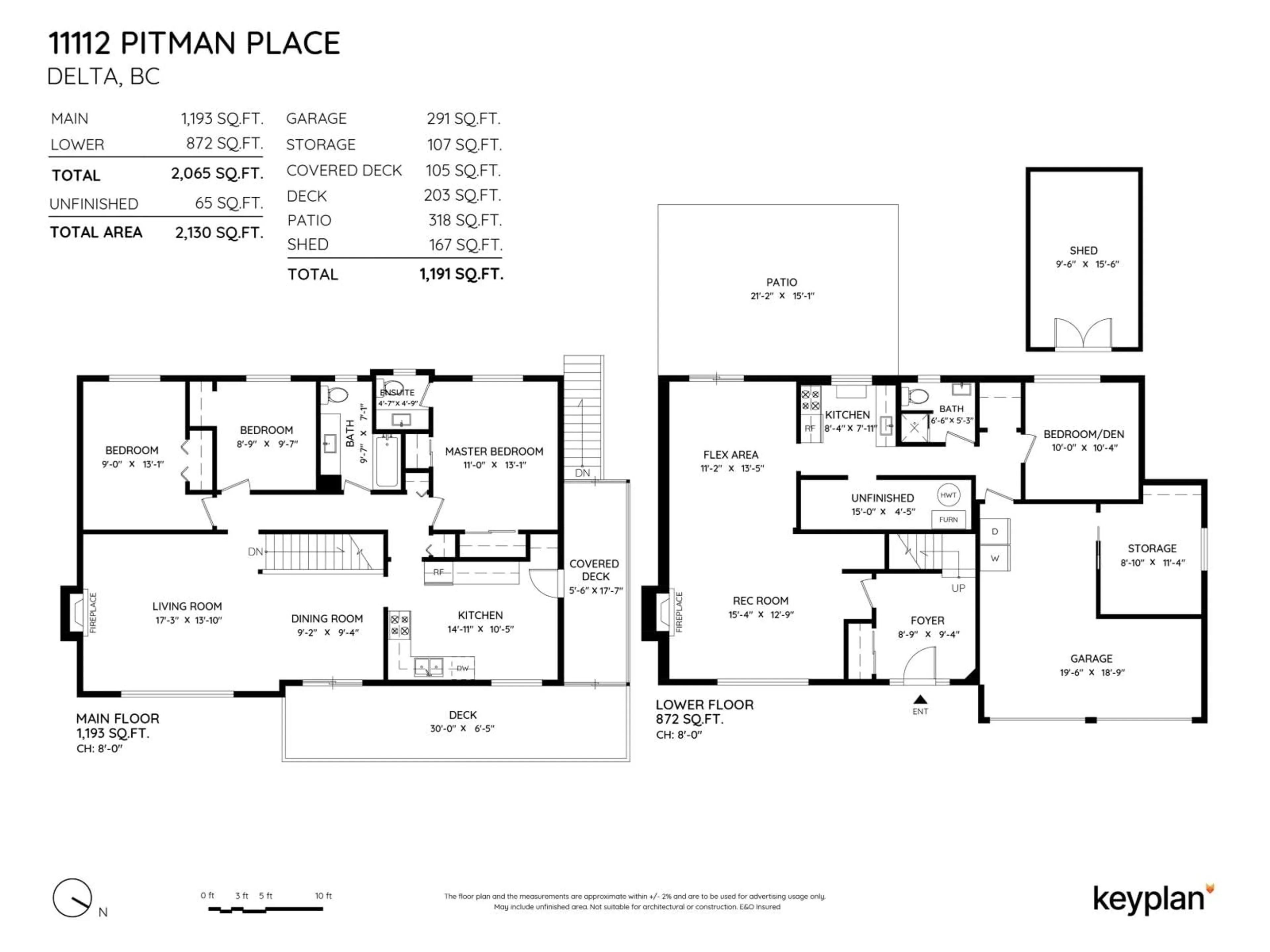 Floor plan for 11112 PITMAN, Delta British Columbia V4C7K7