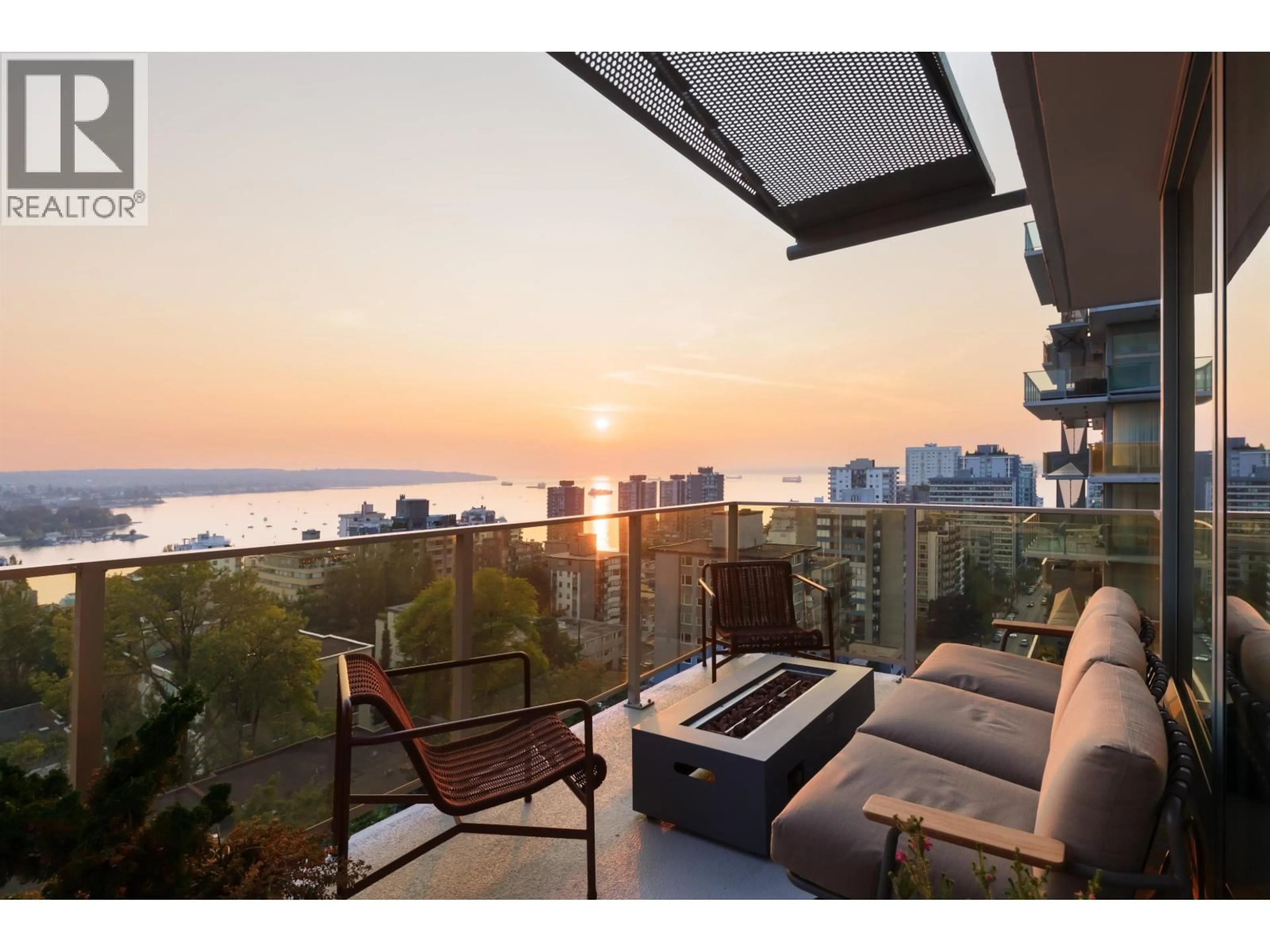 Balcony in the apartment, water/lake/river/ocean view for 1404 - 1365 DAVIE STREET, Vancouver British Columbia V6E1N5