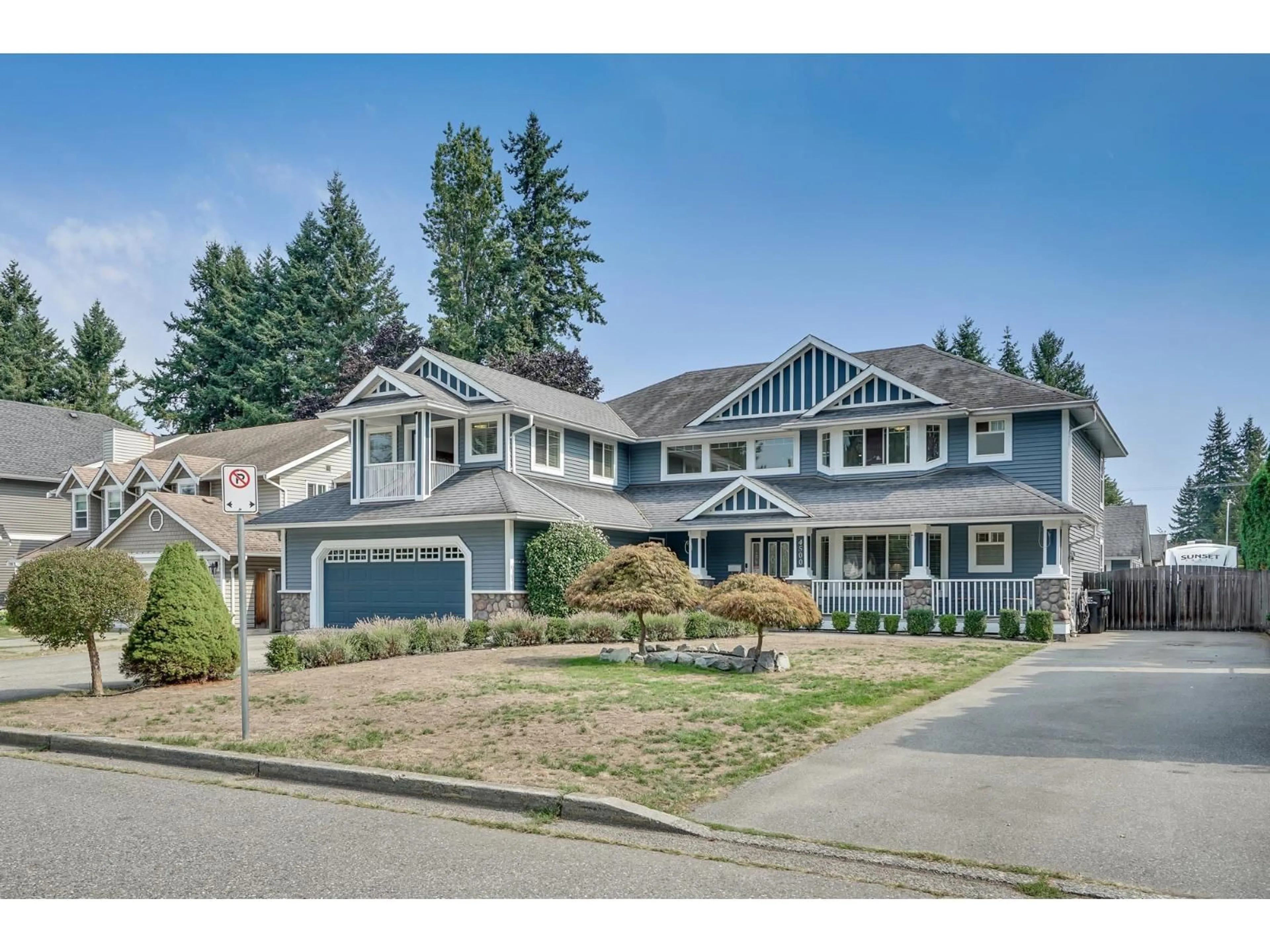 Home with vinyl exterior material, street for 4500 207A, Langley British Columbia V3A2G7